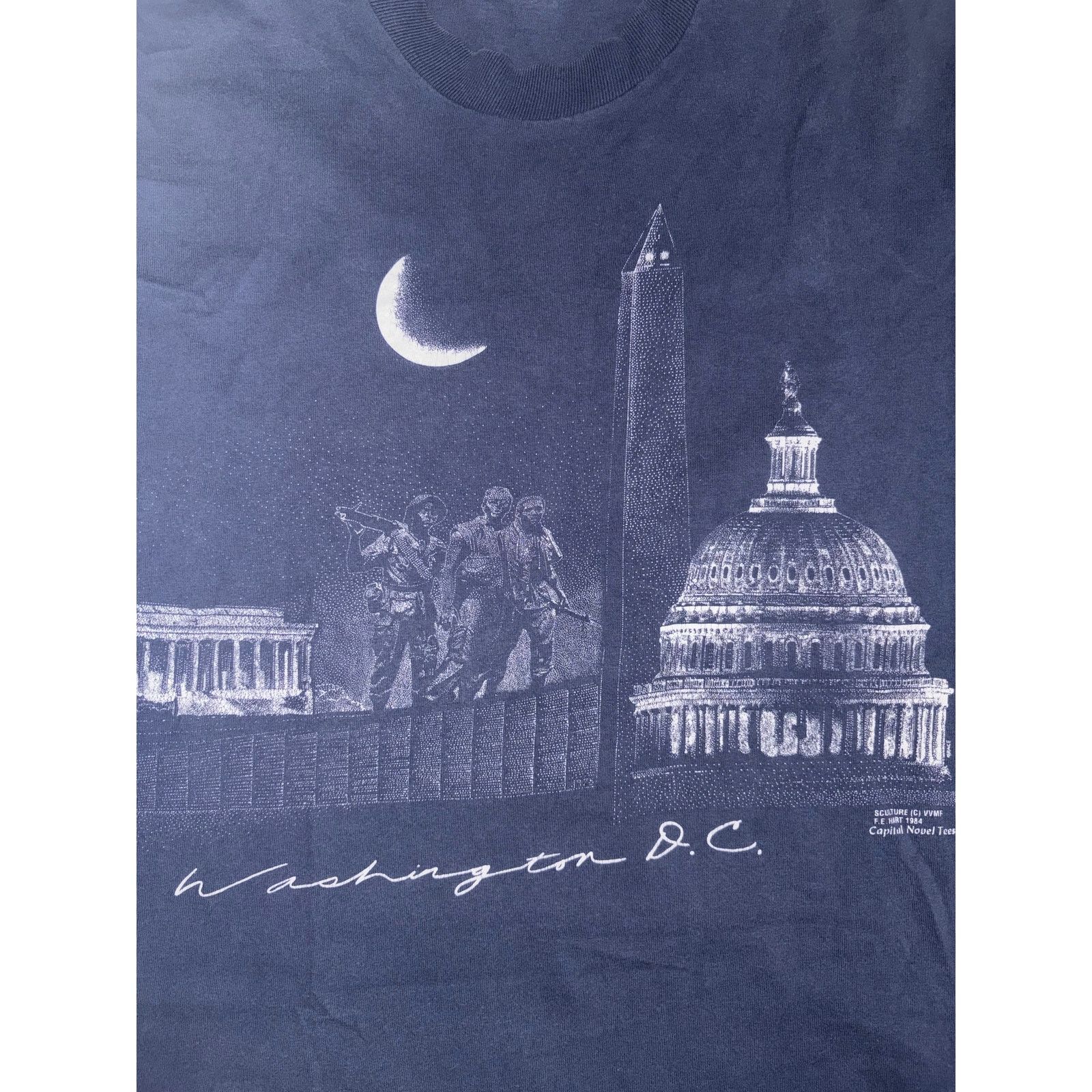 Fruit Of The Loom Vintage Washington Shirt Mens X Large Black 1994 White House Size US XL / EU 56 / 4 - 3 Thumbnail