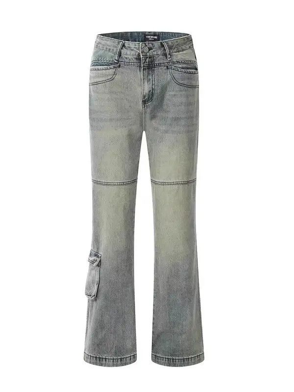 Japanese Brand VIBE vintage pocket cargo straight-leg bootcut jeans Size US 32 / EU 48 - 5 Thumbnail