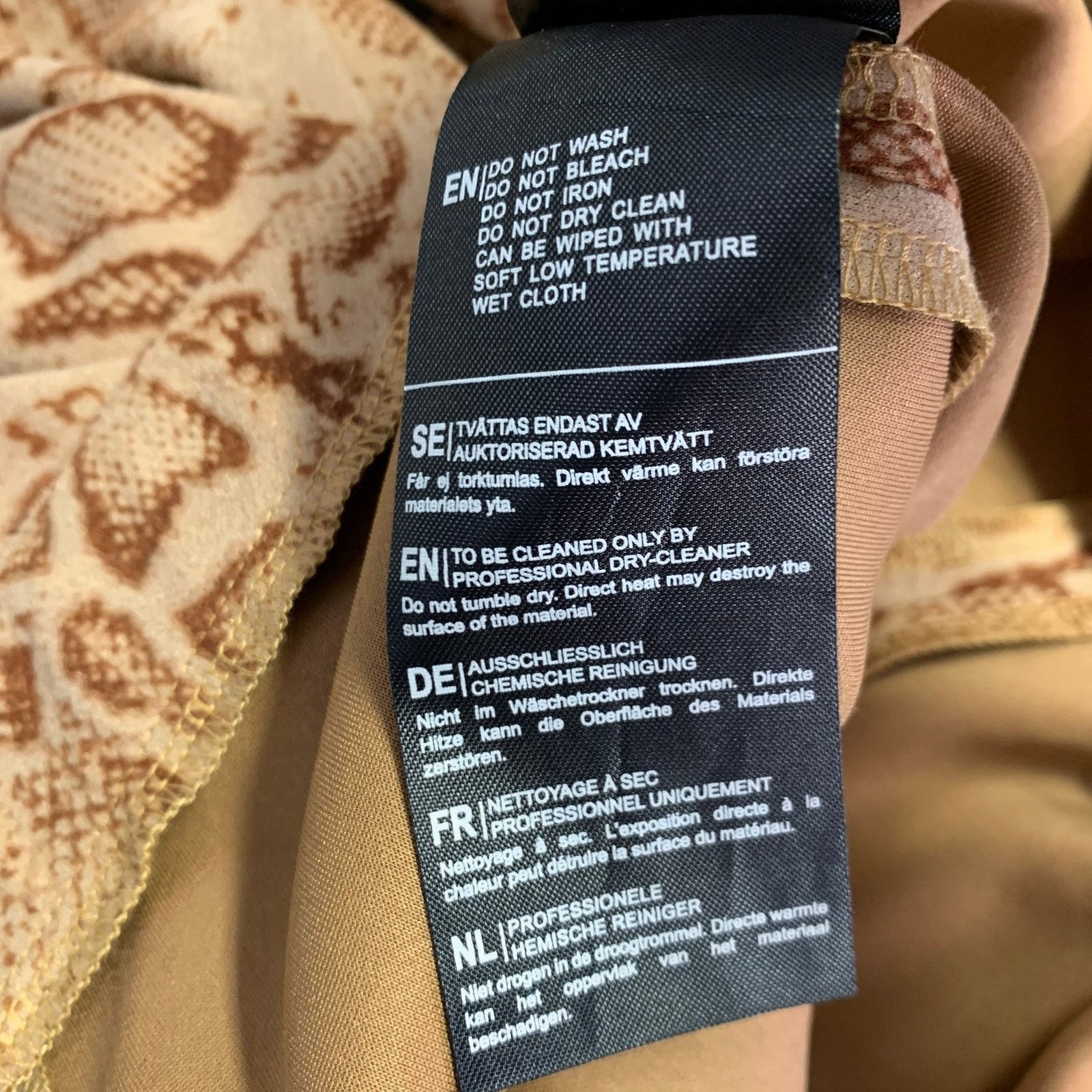 STAND STUDIO STAND STUDIO Tan Brown Polyester Snakeskin Print Leggings Size 25" / US 0 / IT 36 - 6 Thumbnail