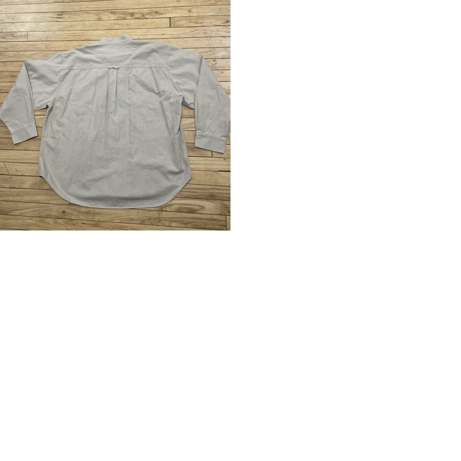 Vintage VINTAGE Sostanza Linen Shirt Men XL Beige No Collar Long Sleeve 90s Size US XL / EU 56 / 4 - 11 Thumbnail
