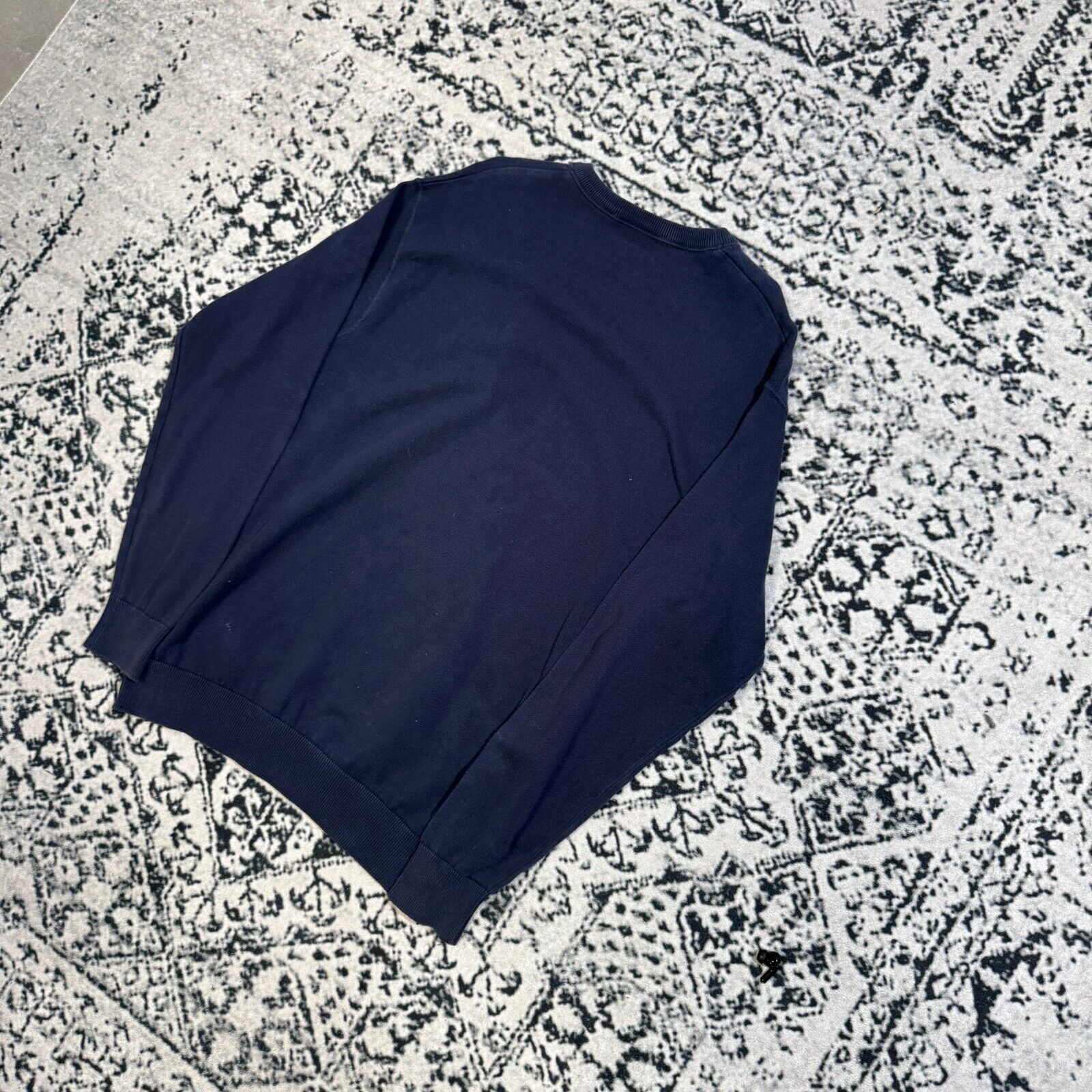 Lacoste × Vintage Vintage Lacoste Unisex Navy Blue Cotton Sweater Size L Size US L / EU 52-54 / 3 - 12 Thumbnail