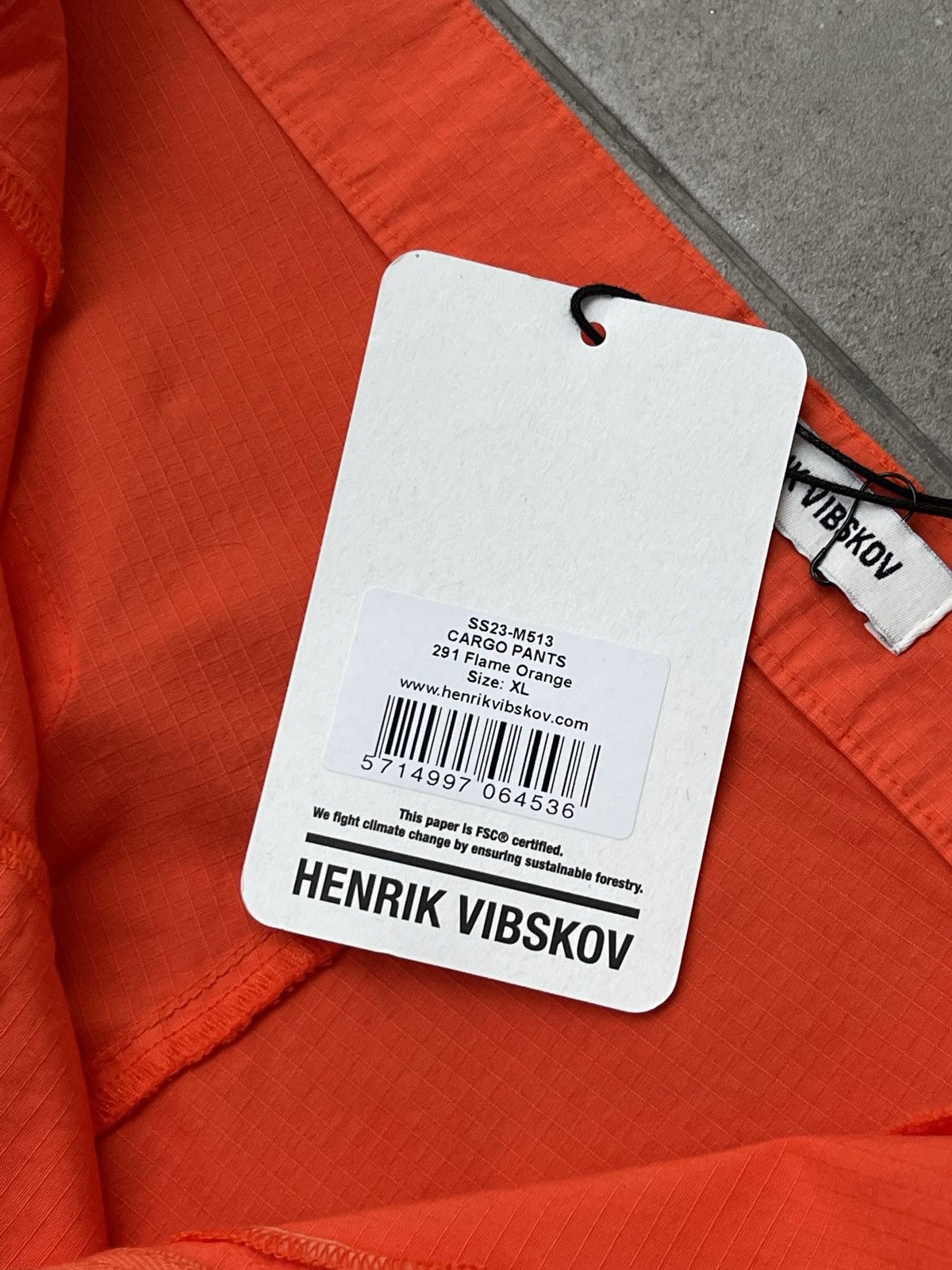 Henrik Vibskov !DS! SS23 Henrik Vibskov Flame Orange Cargo Pants Size US 34 / EU 50 - 23 Thumbnail