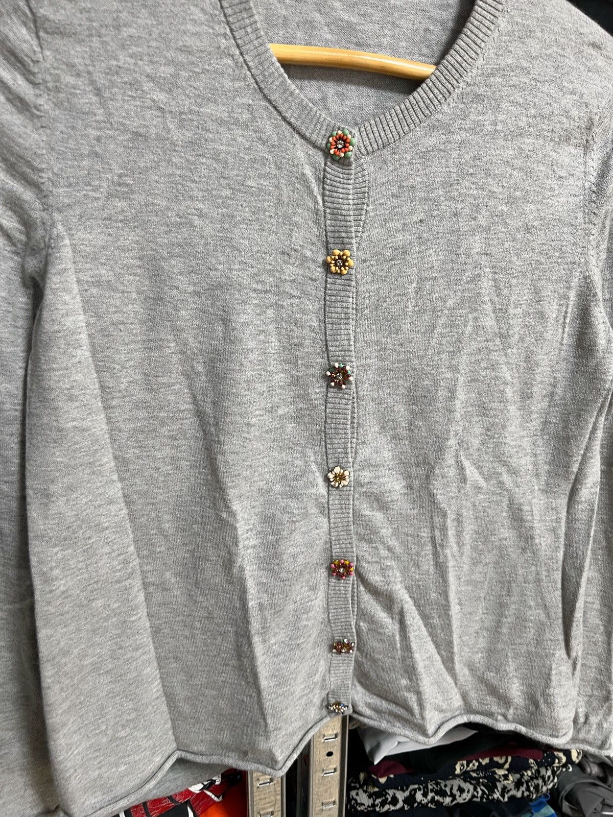 Allude Allude Women’s Cardigan Cotton/Cashmere Sweater Gray Size XS Size XS / US 0-2 / IT 36-38 - 3 Thumbnail