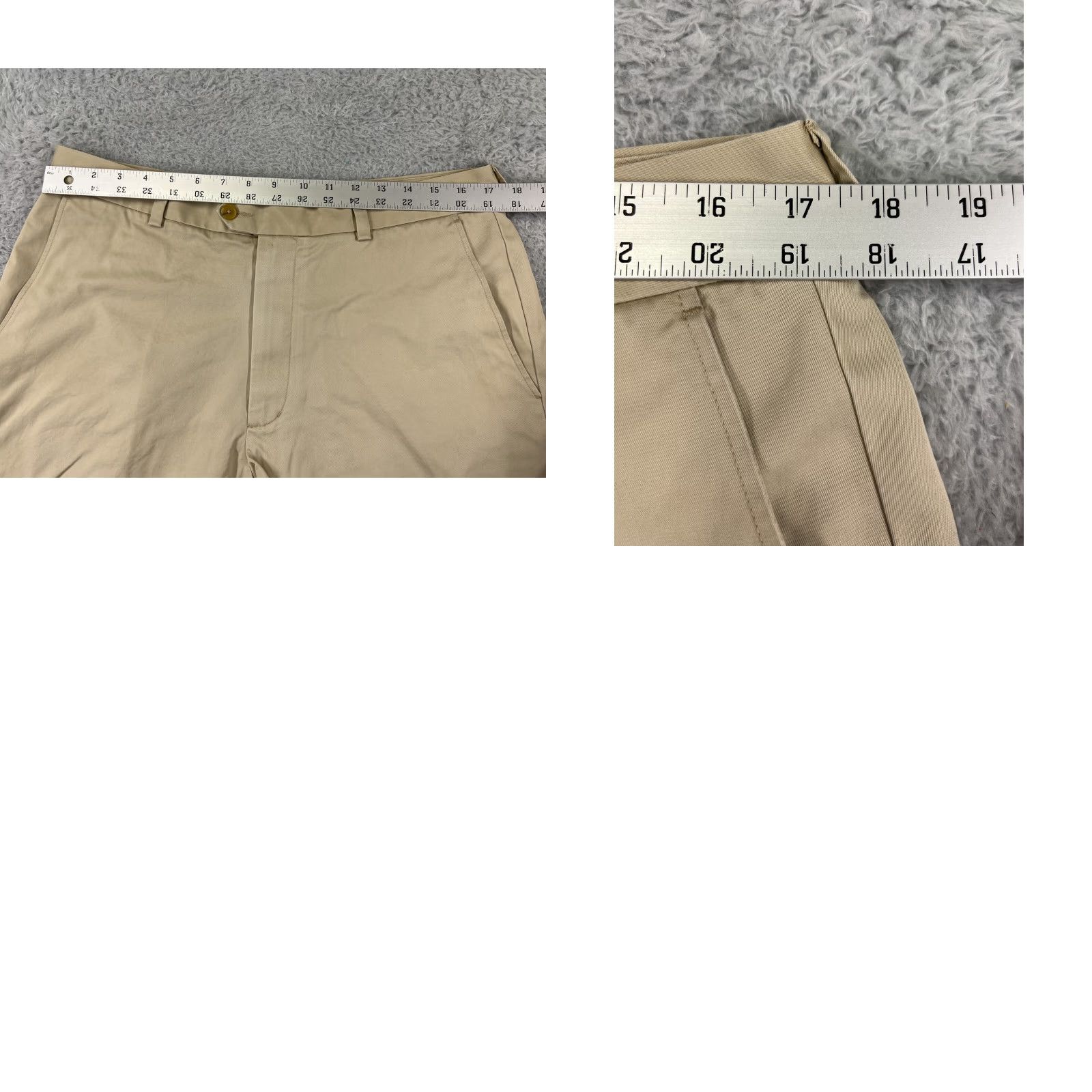 Nordstrom John W Nordstrom Shorts Mens 35 Beige Khaki Golf 100% Supima Cotton Golfer Size US 35 - 9 Thumbnail