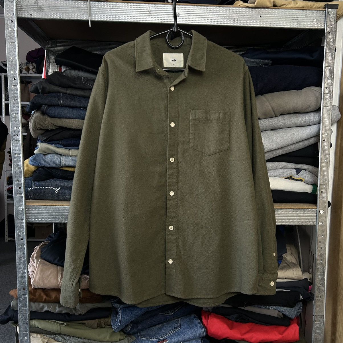 Folk Designer Folk Basic Button Streetwear japan shirt Size US M / EU 48-50 / 2 - 1 Thumbnail