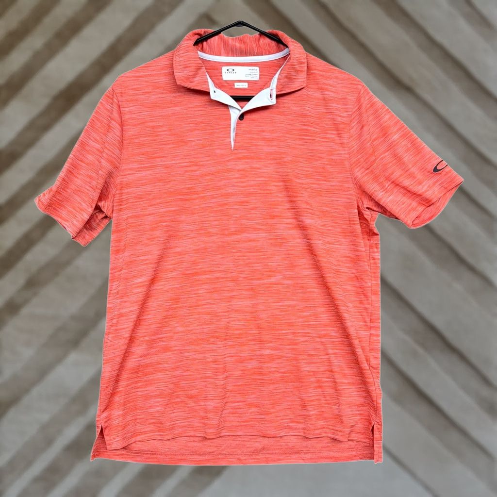 Oakley Oakley Mens Polo Shirt Orange Aero O Hydrolix Regular Fit Short Sleeve Small Golf Activewear Size US S / EU 44-46 / 1 - 1 Thumbnail