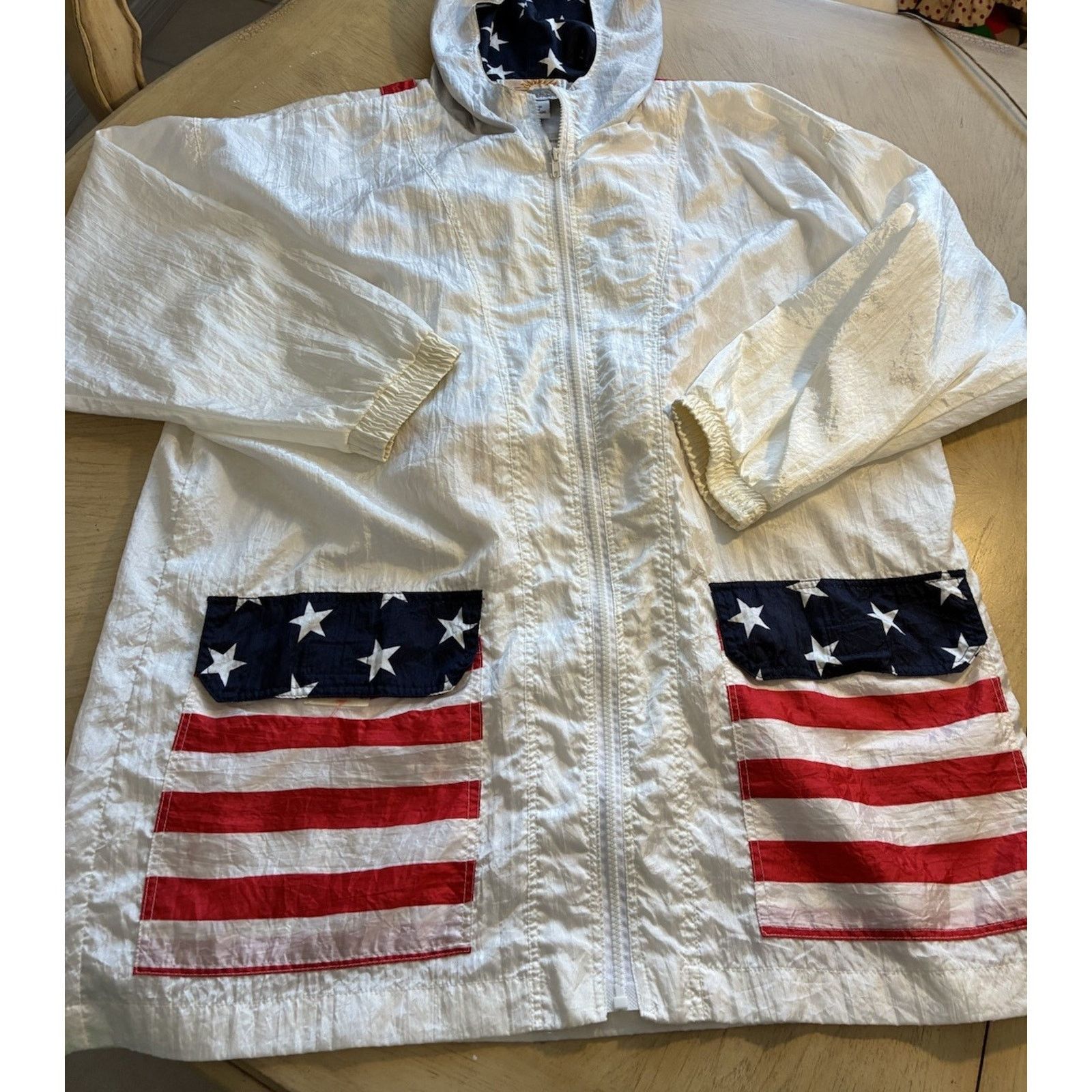 Other VTG 80s USA Flag Jacket Convert Backpack Parachute America L Size US L / EU 52-54 / 3 - 13 Thumbnail