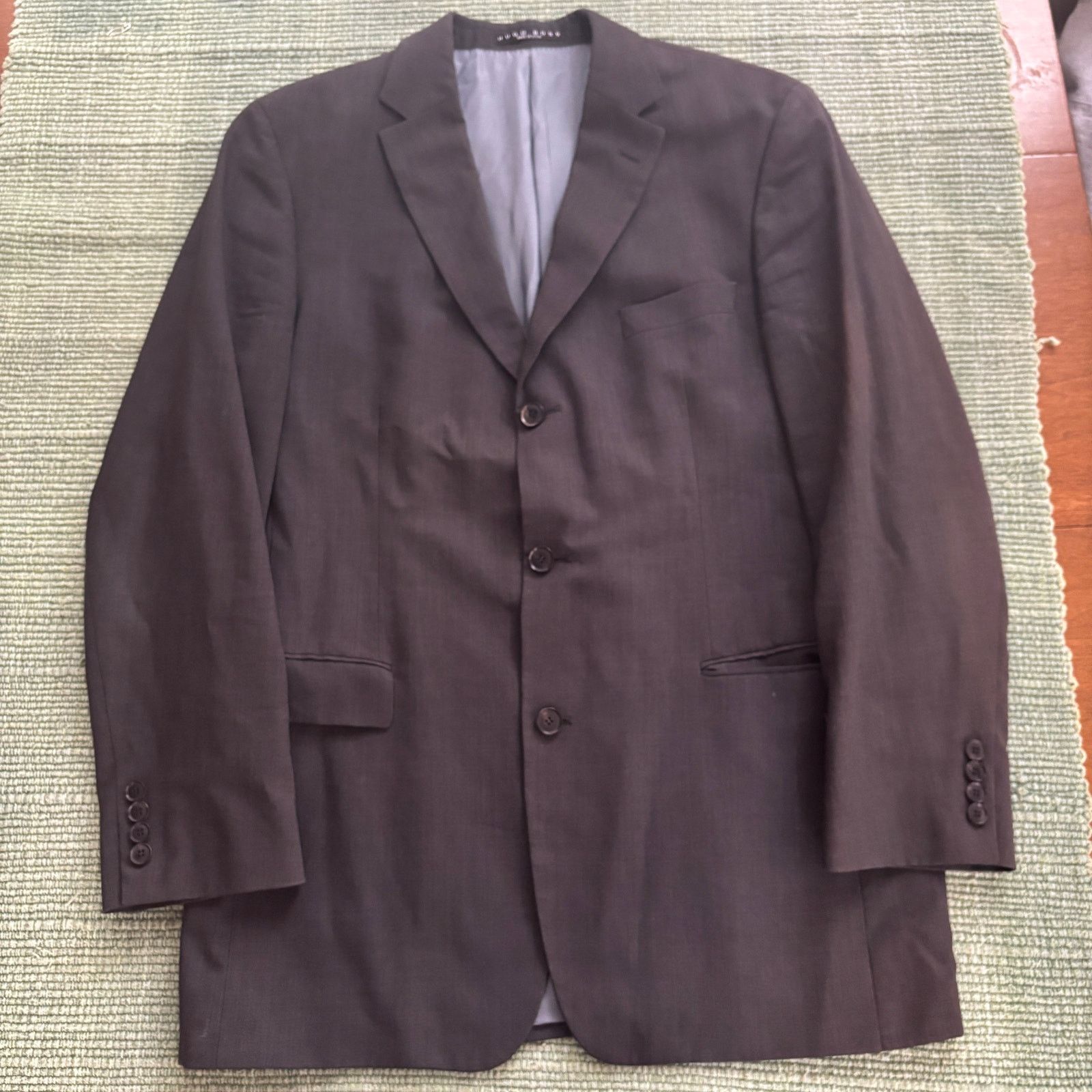 Hugo Boss Hugo Boss Black 3 Button Suit Jacket Blazer Sz 46R/L Size 46R - 1 Thumbnail