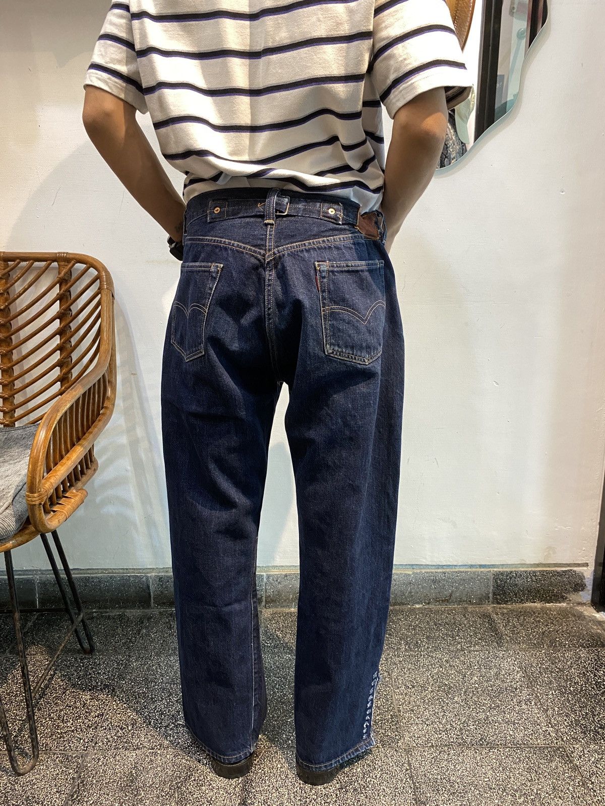 Levi's × Levi's Vintage Clothing × Vintage LVC Levis 501XX Repro1937 Selvedge Denim Indigo Big E Buckle Size US 33 - 4 Thumbnail