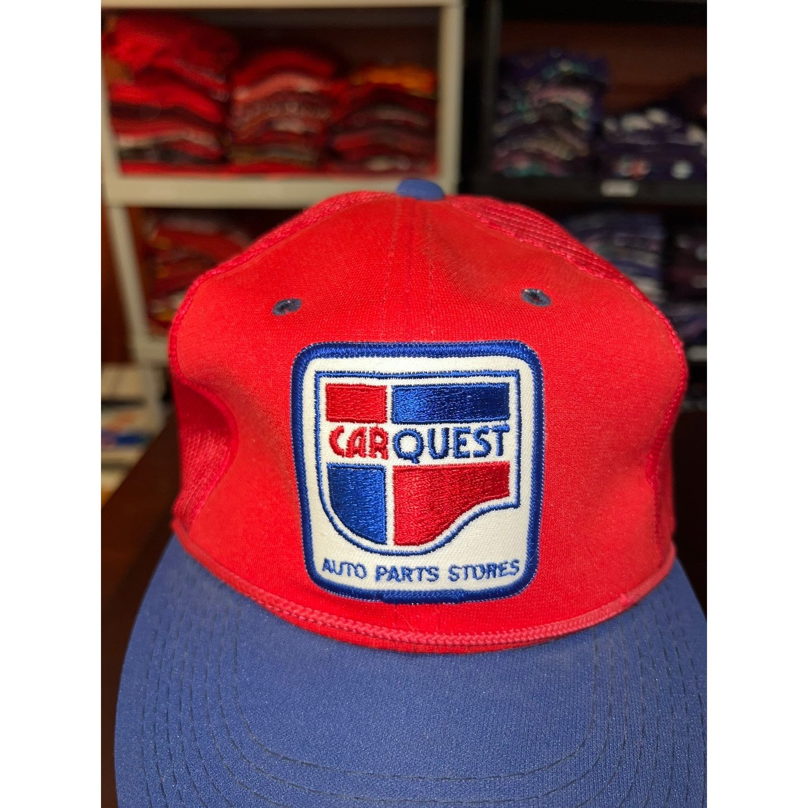 Vintage Vintage Carquest Hat Auto Parts Store Red Cap 90s VTG OS Size ONE SIZE - 3 Thumbnail