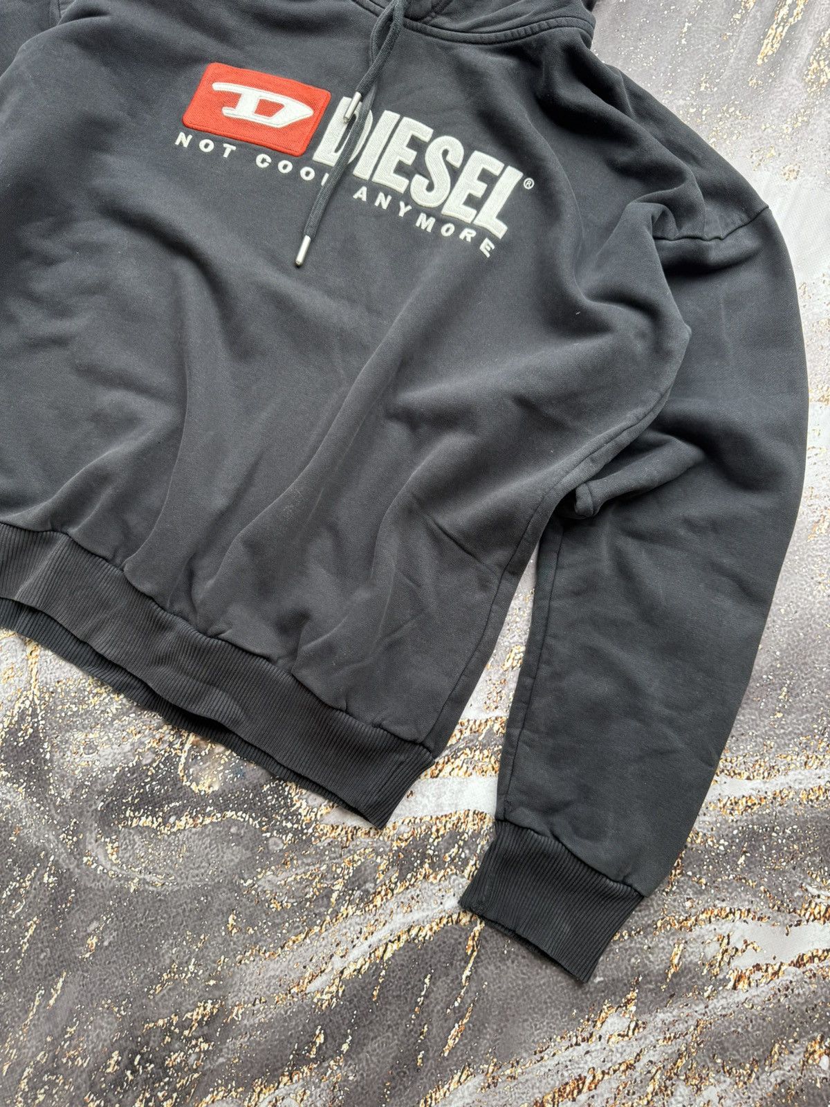 Diesel × Vintage Diesel Vintage Big Logo Heavy Hoodie Size US XL / EU 56 / 4 - 3 Thumbnail