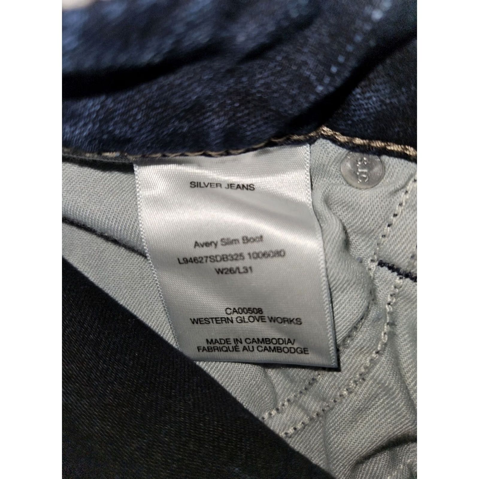 Silver Jeans Co. VINTAGE Silver Jeans Avery Slim Boot Jeans Women's 26/31 Blue Stretch Slim Preppy City 90s Womens Size 26" / US 2 / IT 38 - 3 Thumbnail