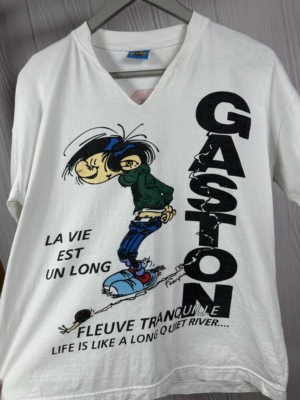 Vintage Vintage 90s Gaston Lagaffe Comic Serial T-Shirt Size US M / EU 48-50 / 2 - 4 Thumbnail