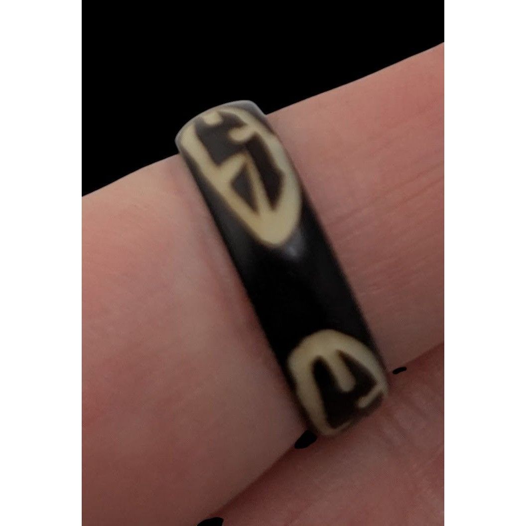 Other Vintage Hand-Carved Coconut Shell Ring Size 7.75 With Tribal Size ONE SIZE - 3 Thumbnail