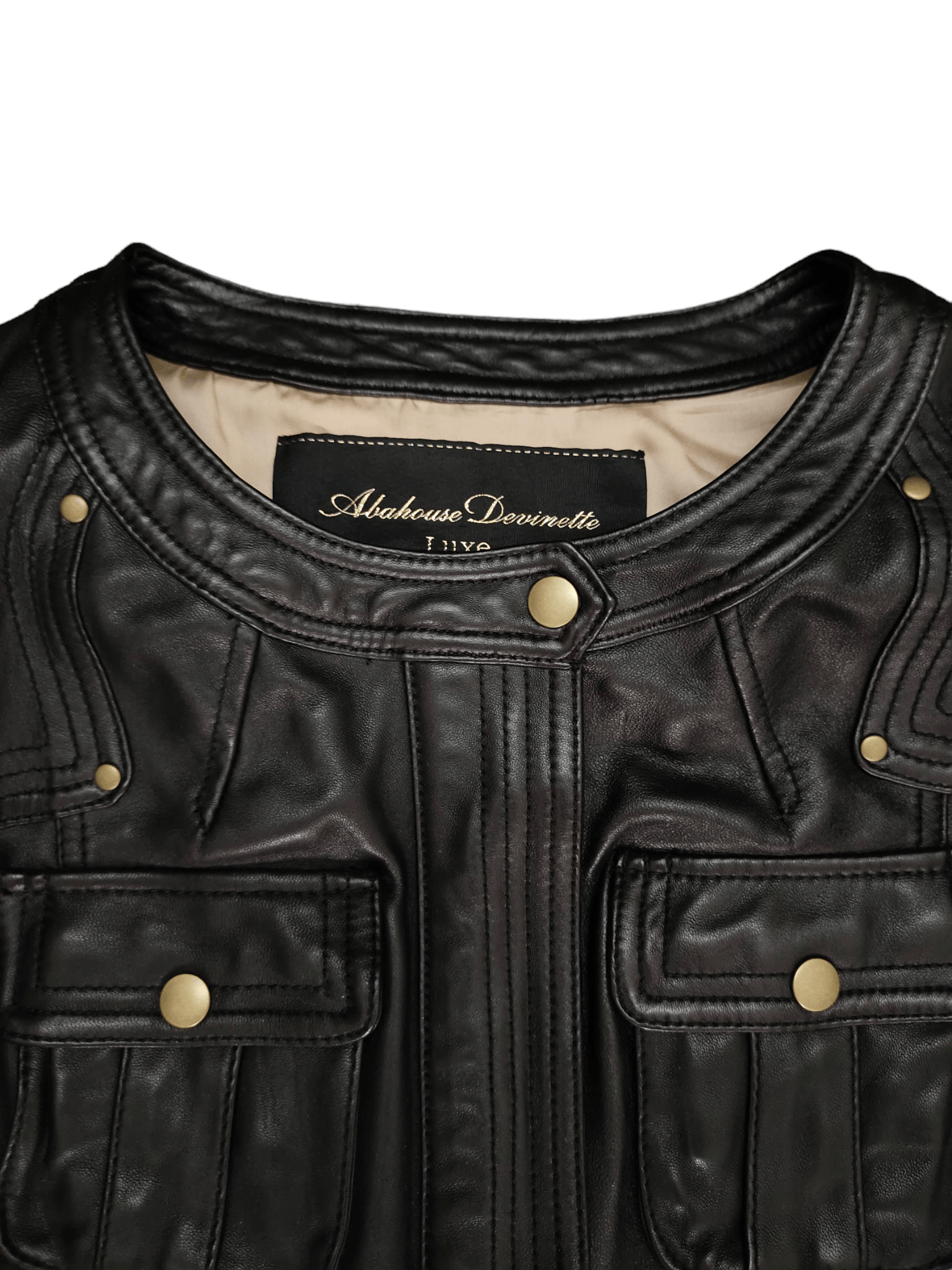 ABAHOUSE Abahouse Devinette Luxe Moto Leather Jacket Size M / US 6-8 / IT 42-44 - 7 Thumbnail