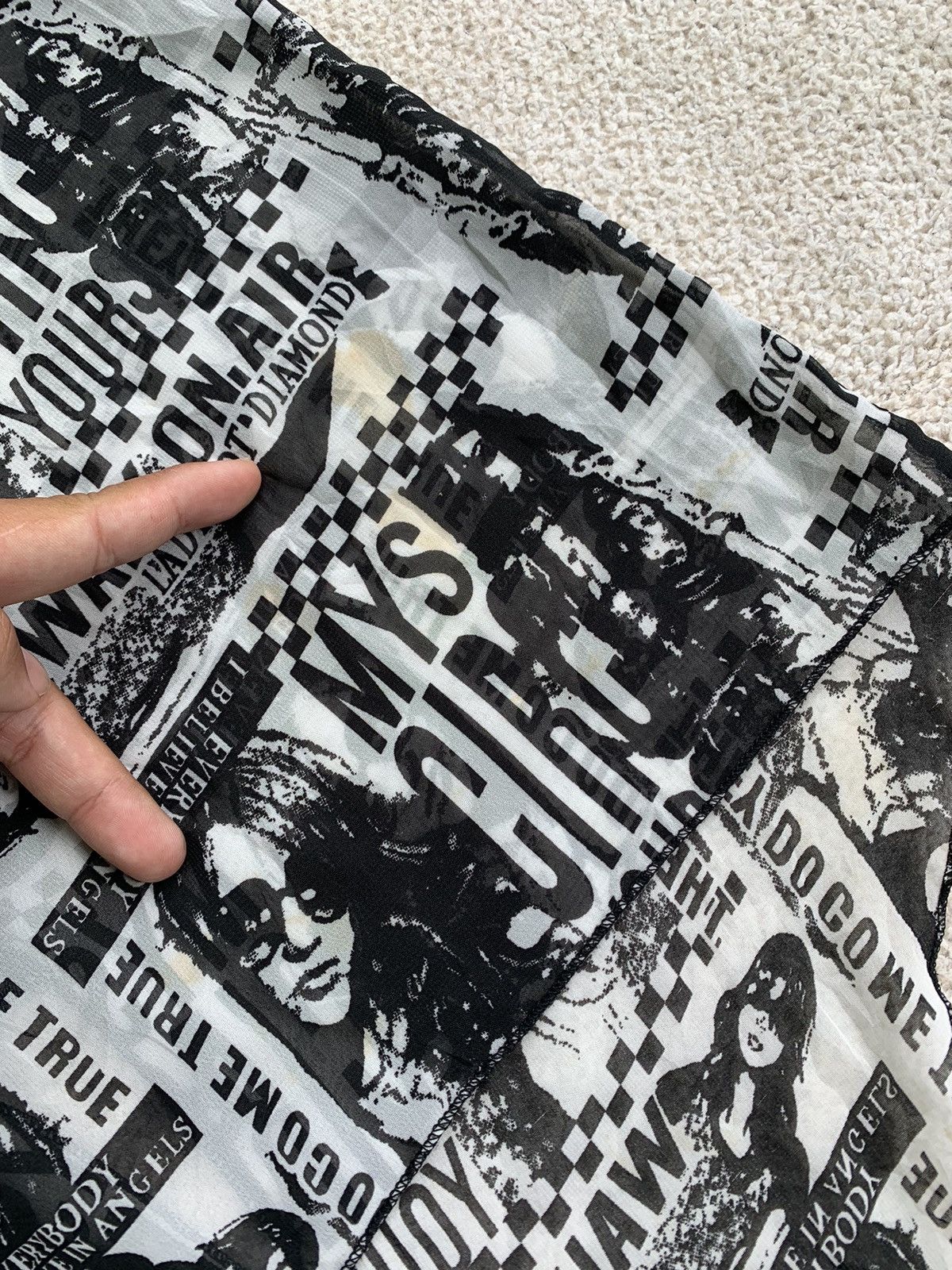 Beauty Beast × Hysteric Glamour × Japanese Brand Edge Line Distressed AOP Hysteric Glamour Style Tshirt Size S / US 4 / IT 40 - 9 Thumbnail