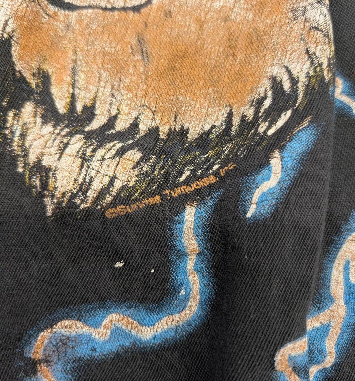 Vintage Vintage 90s American Thunder Blue Lightning Wolf Tank Top Size US L / EU 52-54 / 3 - 4 Thumbnail