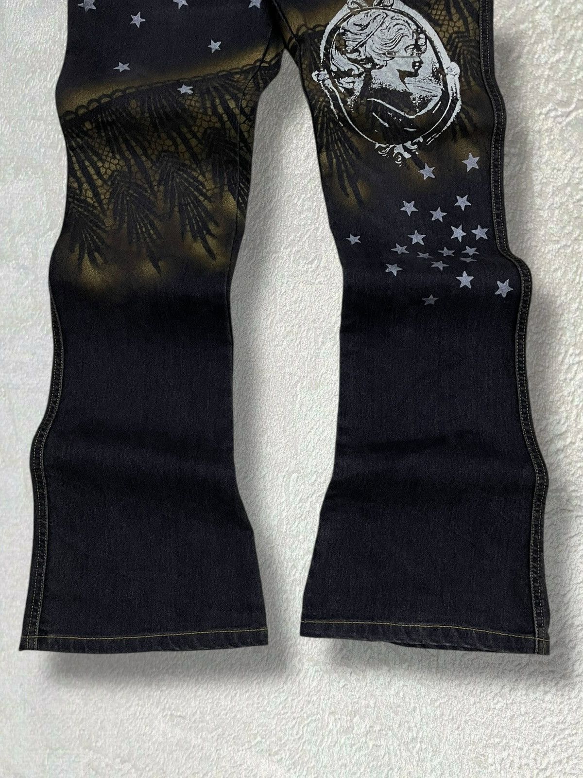 In The Attic Vintage 1990s Japan Designer Laura Iconic Punk Style Denim Size US 28 / EU 44 - 3 Thumbnail