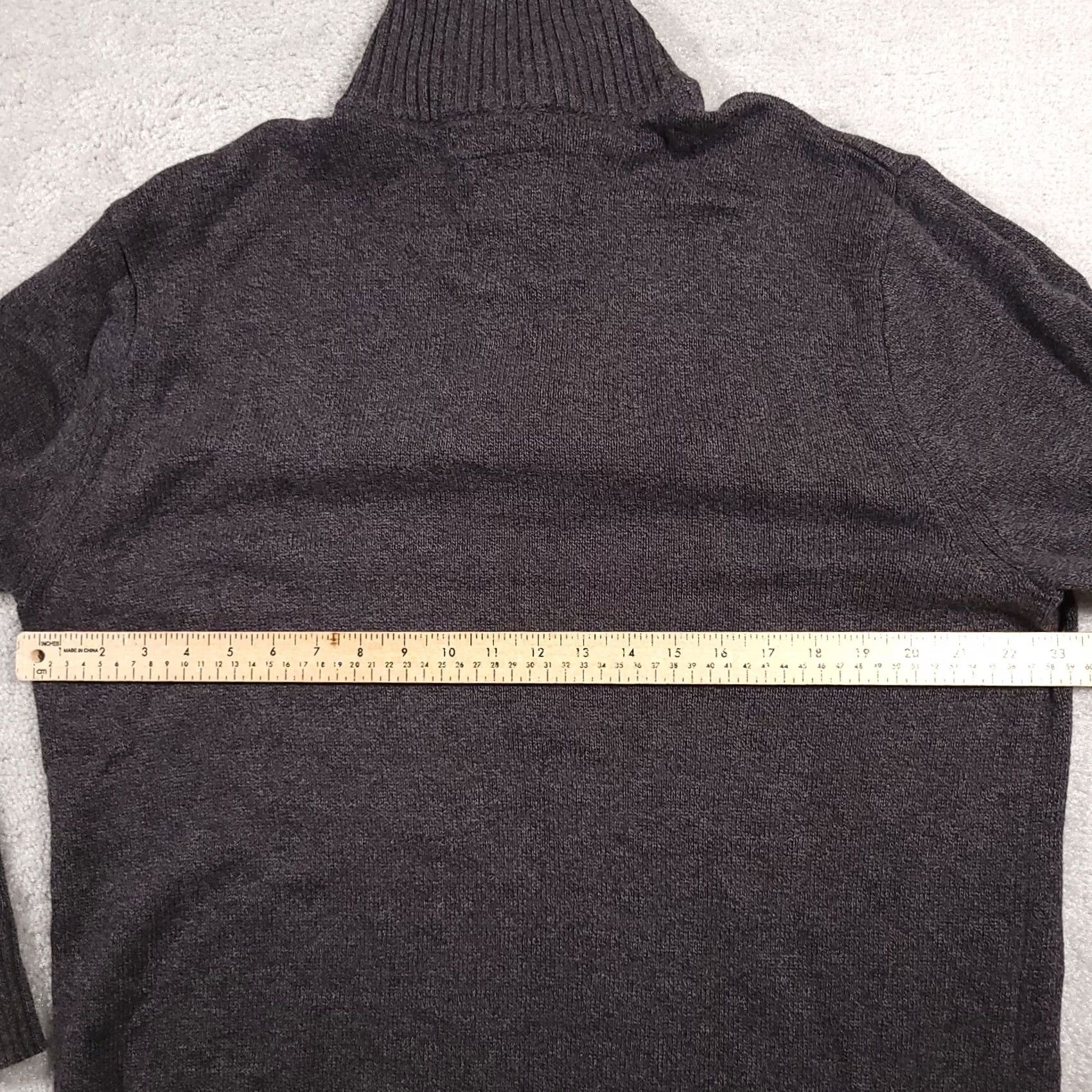 American Eagle Outfitters American Eagle 3-Button 1/4 Zip Sweater Men's XXL Grey Long Sleeve Knit Logo Shirt Size US XXL / EU 58 / 5 - 7 Thumbnail
