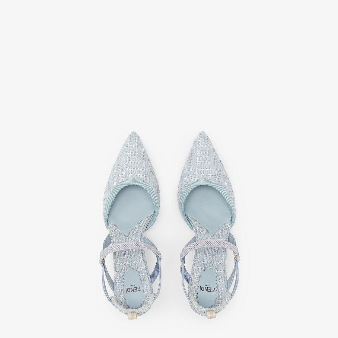 Fendi o1s1wg110525 Heels in Blue Size US 6 / IT 36 - 3 Thumbnail
