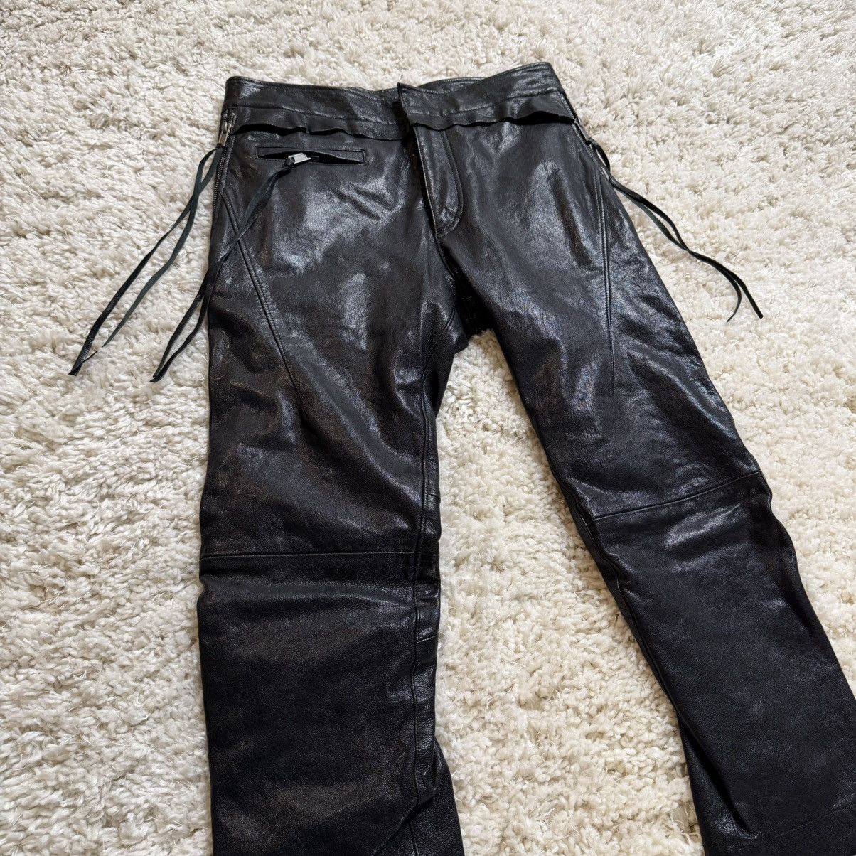 Haider Ackermann Haider Ackermann Leather Biker Pants with Tassels Size US 29 - 3 Thumbnail