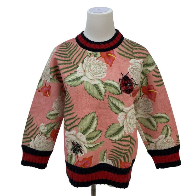 Gucci Gucci Floral Beaded Sweatshirt Size XS Size XS / US 0-2 / IT 36-38 - 1 Thumbnail