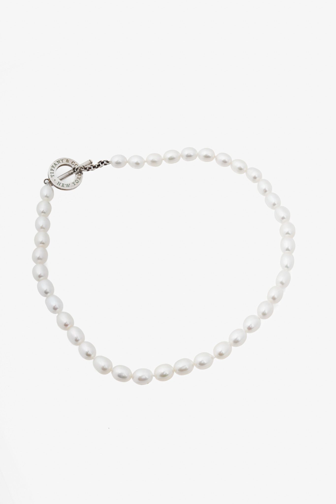 Tiffany & Co. Tiffany and Co. Sterling Silver Pearl Toggle Necklace Size ONE SIZE - 1 Thumbnail