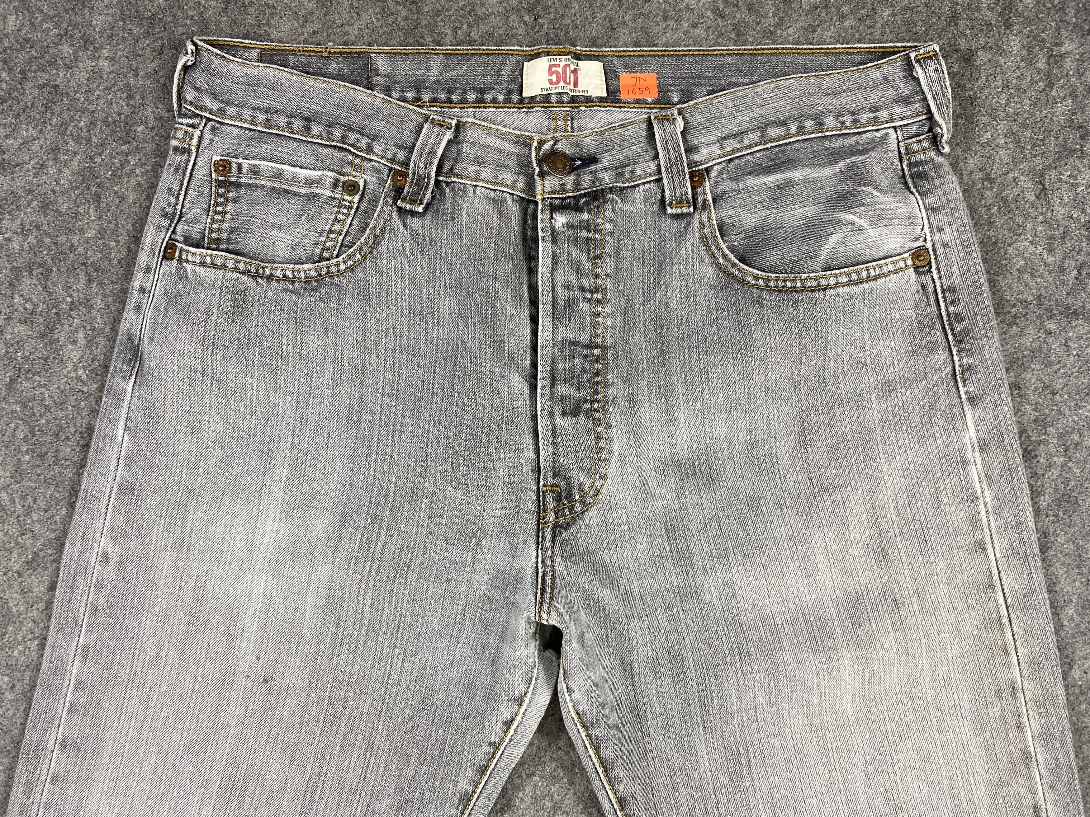 Japanese Brand Light Grey Vintage Levi's 501 Jeans 34x29.5 Denim -JN1659 Size US 34 / EU 50 - 3 Thumbnail
