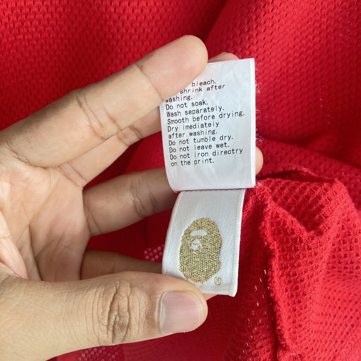 Bape × Nigo Vintage Bape Mesh Jersey Longsleeve Size US M / EU 48-50 / 2 - 13 Thumbnail