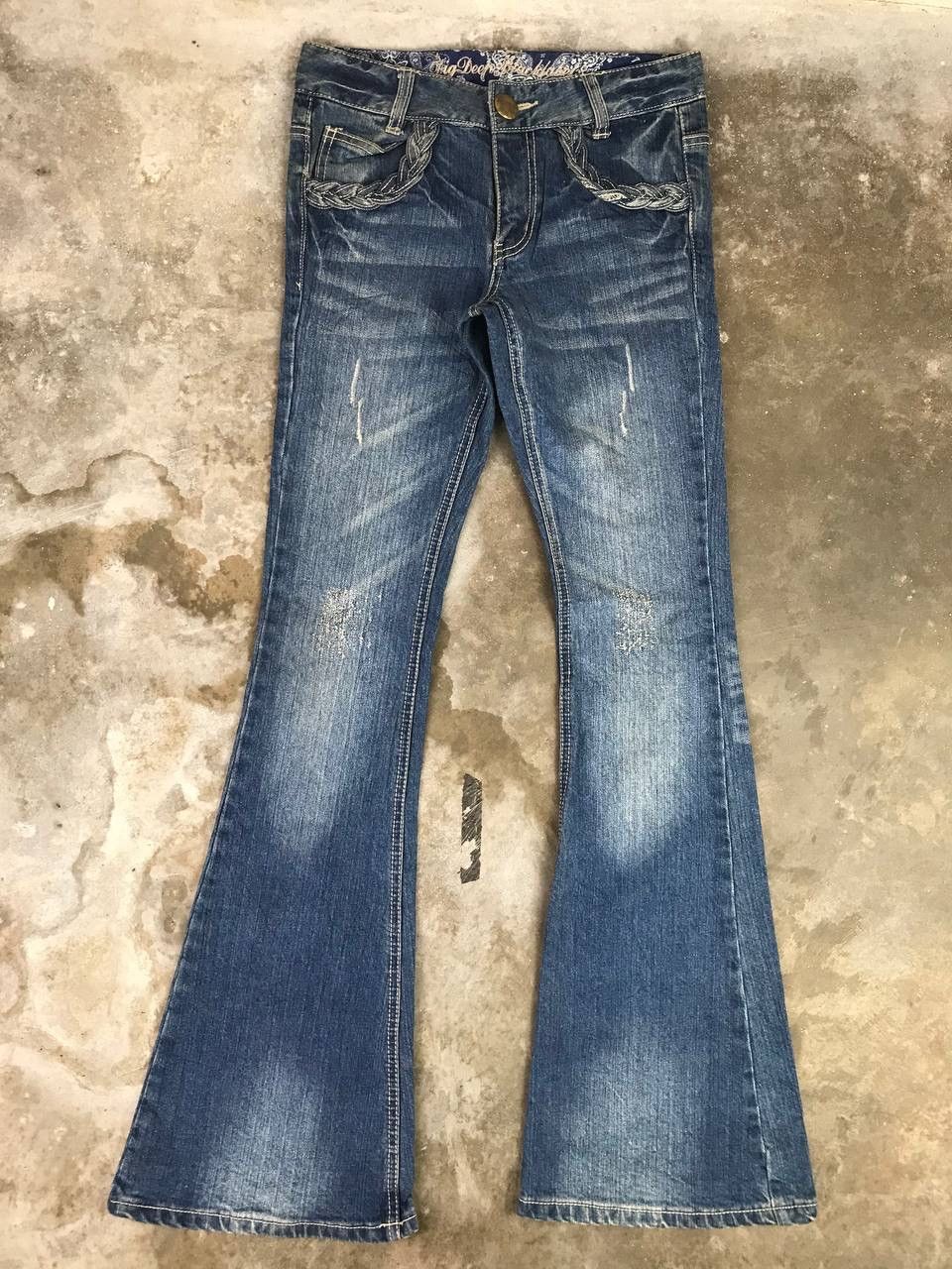 Vintage Vintage Flared Denim Pants For Women Size 28" / US 6 / IT 42 - 1 Thumbnail