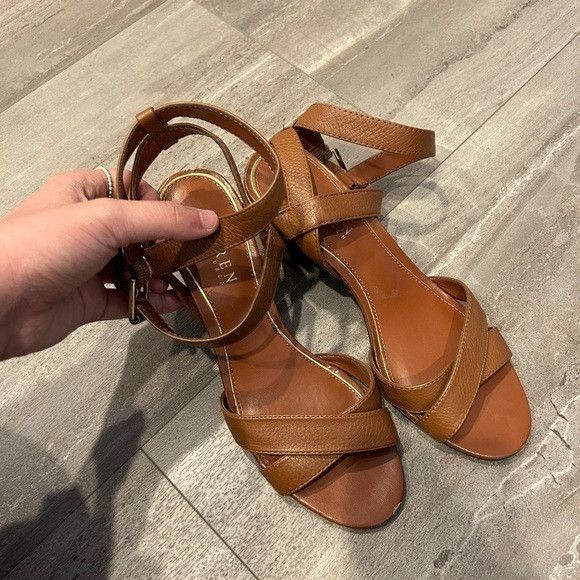 Ralph Lauren Ralph Lauren Brown High Heels Size US 7 / IT 37 - 1 Thumbnail