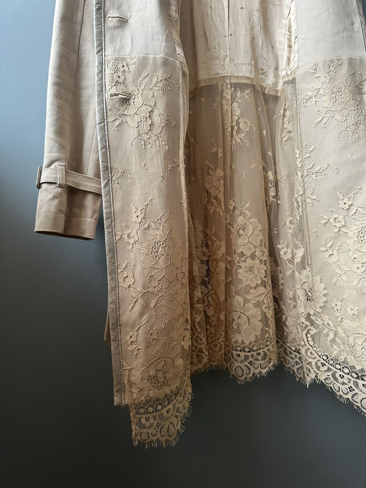 TWINSET Women's Twin Set Simona Barbieri Beige Lace Trench Size S Size S / US 4 / IT 40 - 7 Thumbnail