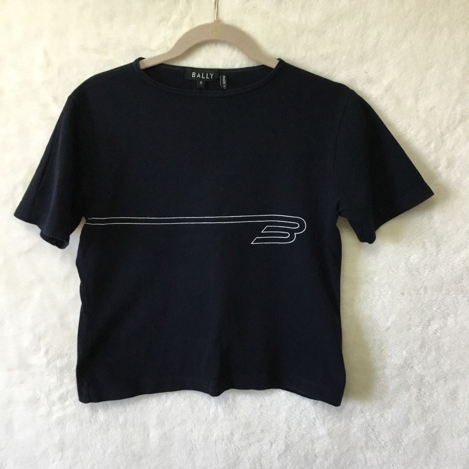 Bally Bally Black Cotton Short Sleeve Graphic Top Size S / US 4 / IT 40 - 2 Thumbnail
