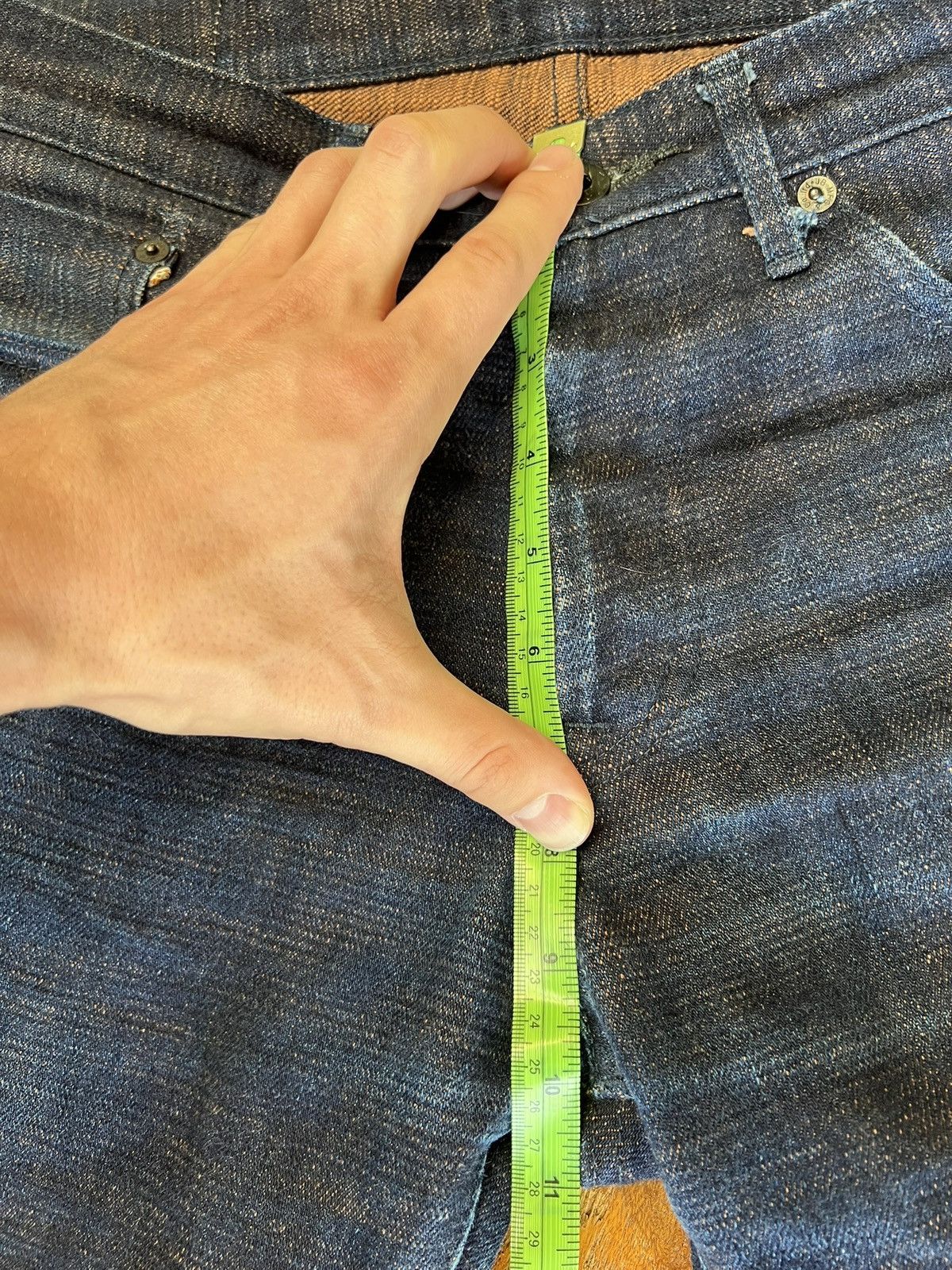 Japan Blue Okayama Denim ODJB019 18OZ. "SIDERITE SLUB" SELVEDGE JEANS Size US 31 - 13 Thumbnail