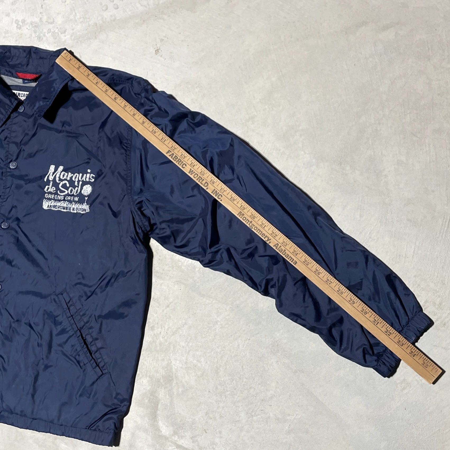 Abercrombie & Fitch VINTAGE Abercrombie & Fitch Jacket Men XL Windbreaker Golf Coat Nylon Satin Zip Pockets Logo Blue Marquis de Sod? Size US XL / EU 56 / 4 - 6 Thumbnail