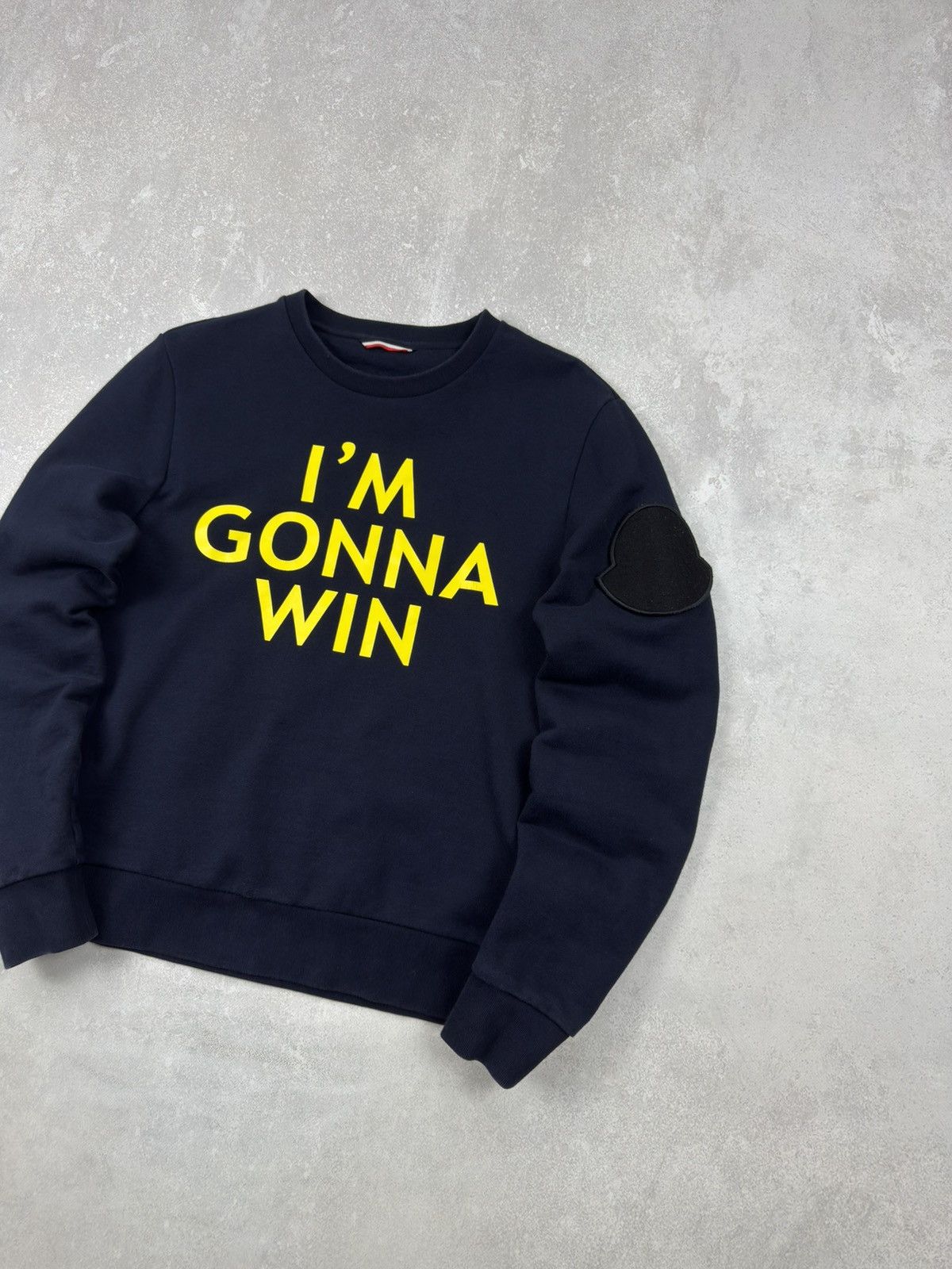 Moncler Moncler Maglia Girocollo I'm Gonna Win Blue Sweatshirt Patch Size US M / EU 48-50 / 2 - 2 Thumbnail