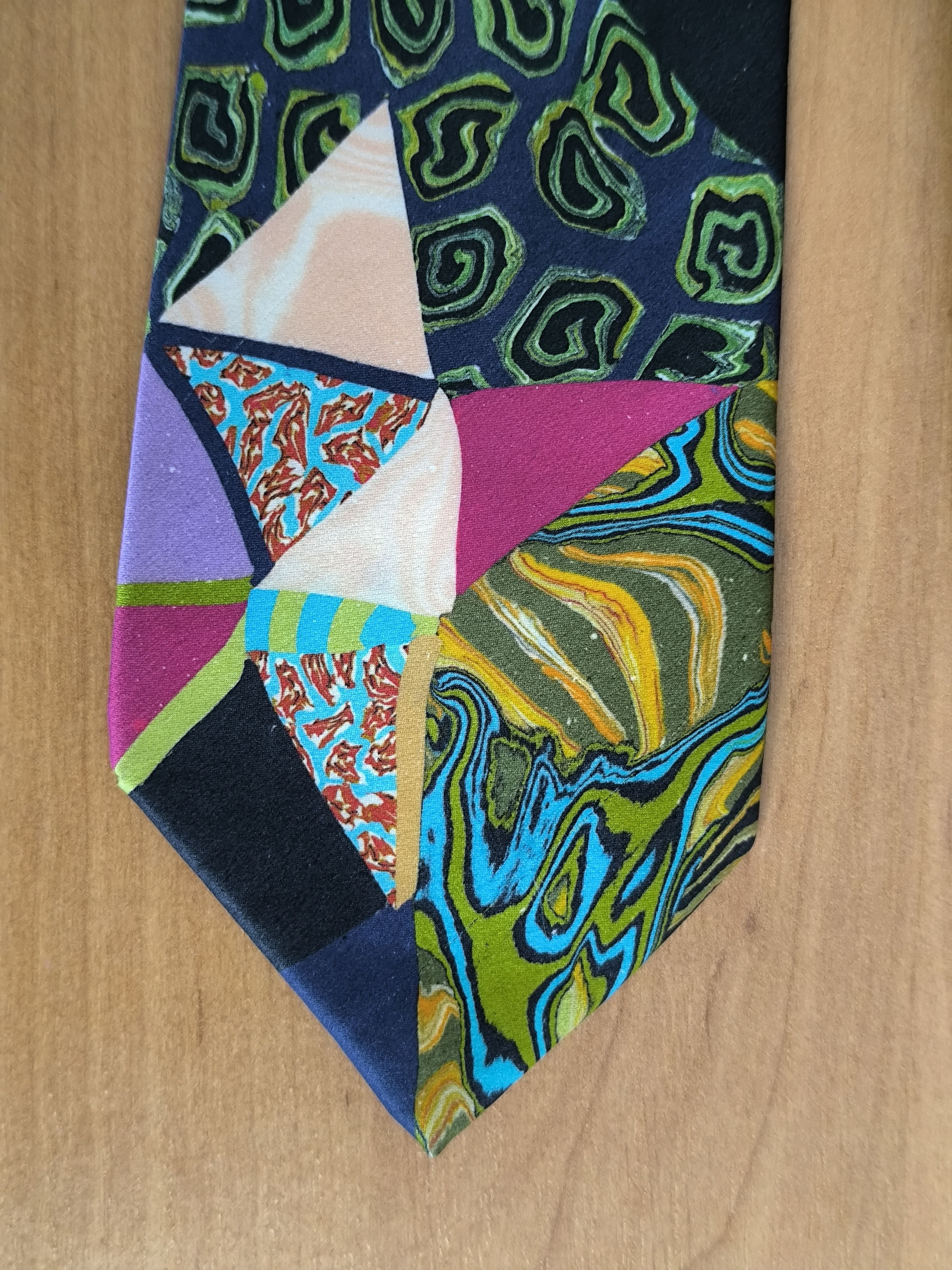 Yohji Yamamoto Yohji Yamamoto POUR HOMME Vintage Abstract Silk Tie Made in Size ONE SIZE - 6 Thumbnail