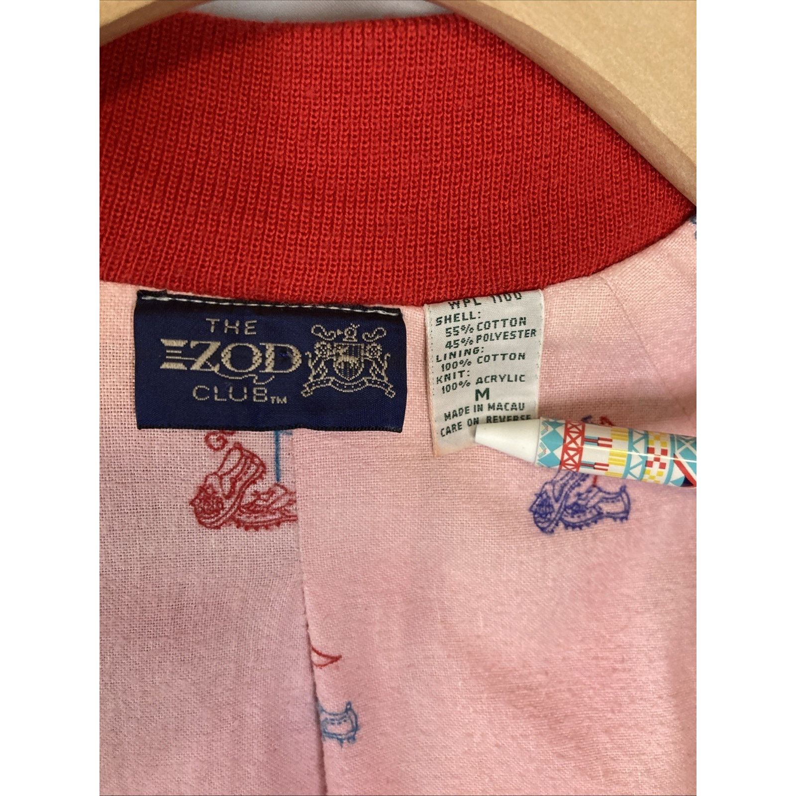 Izod VTG Izod Club Jacket Mens M Red Zip Golf Lined Bomber 80s Size US M / EU 48-50 / 2 - 10 Thumbnail