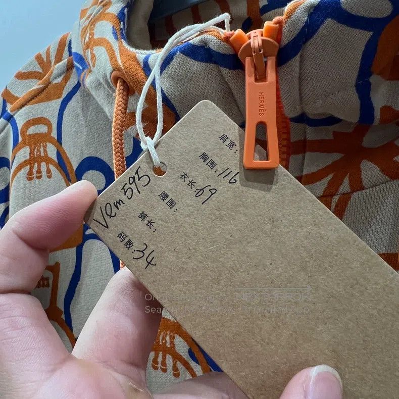 Hermes Hermes Pattern Full Print Hooded Zip-up Jacket Size XXS / US 00 / IT 34 - 5 Thumbnail