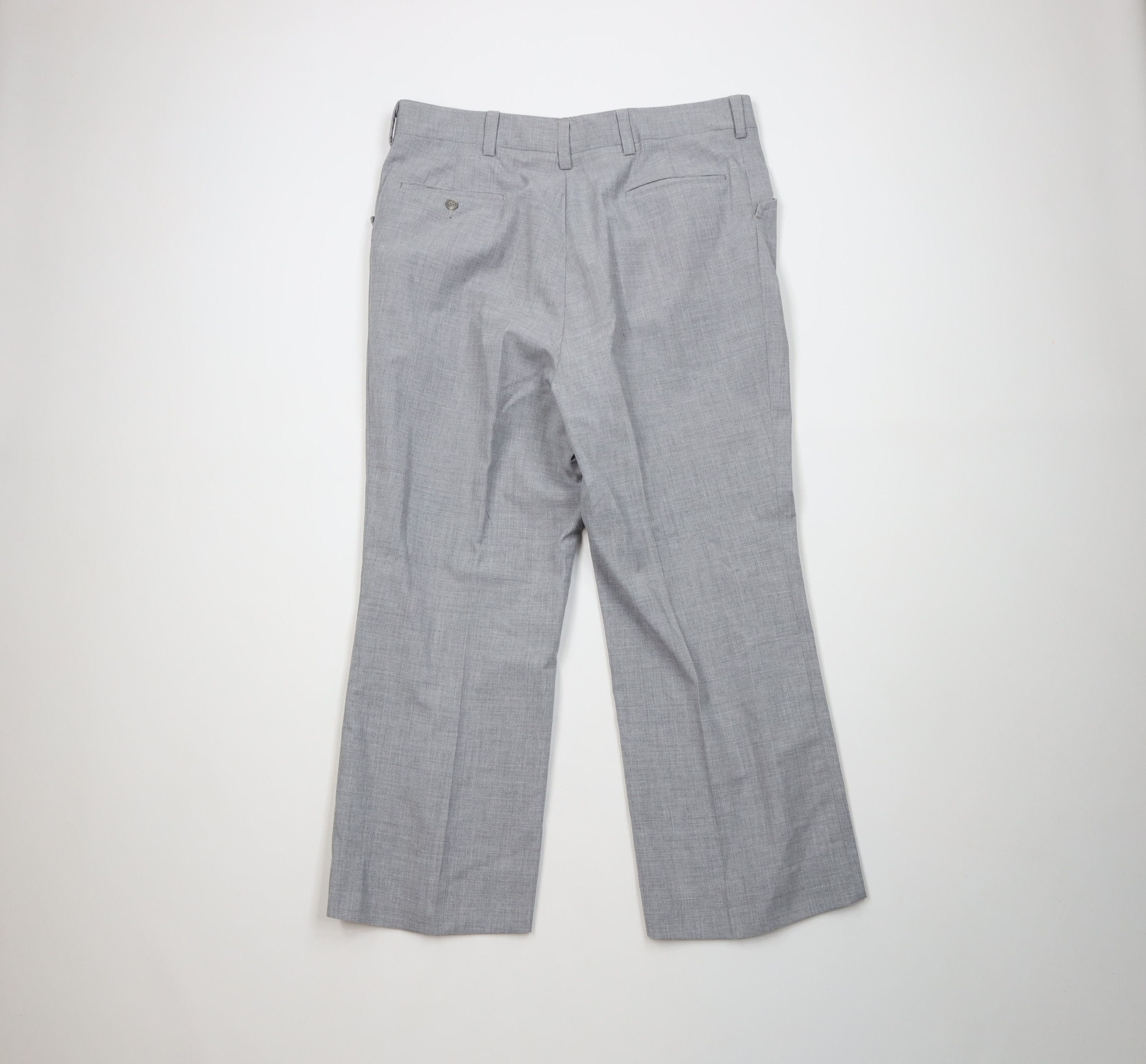 Vintage Vintage 70s Streetwear Chambray Bell Bottoms Pants Gray USA Size US 36 / EU 52 - 9 Thumbnail