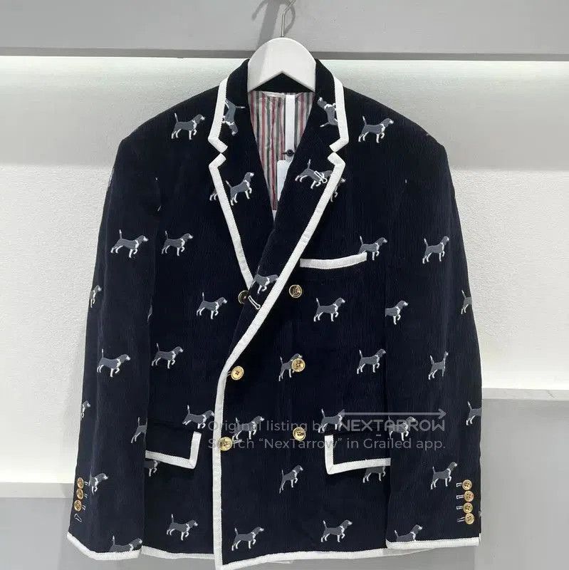 Thom Browne Thom Browne Multicolor Men's Blazer with Dog Print . Size US M / EU 48-50 / 2 - 1 Thumbnail