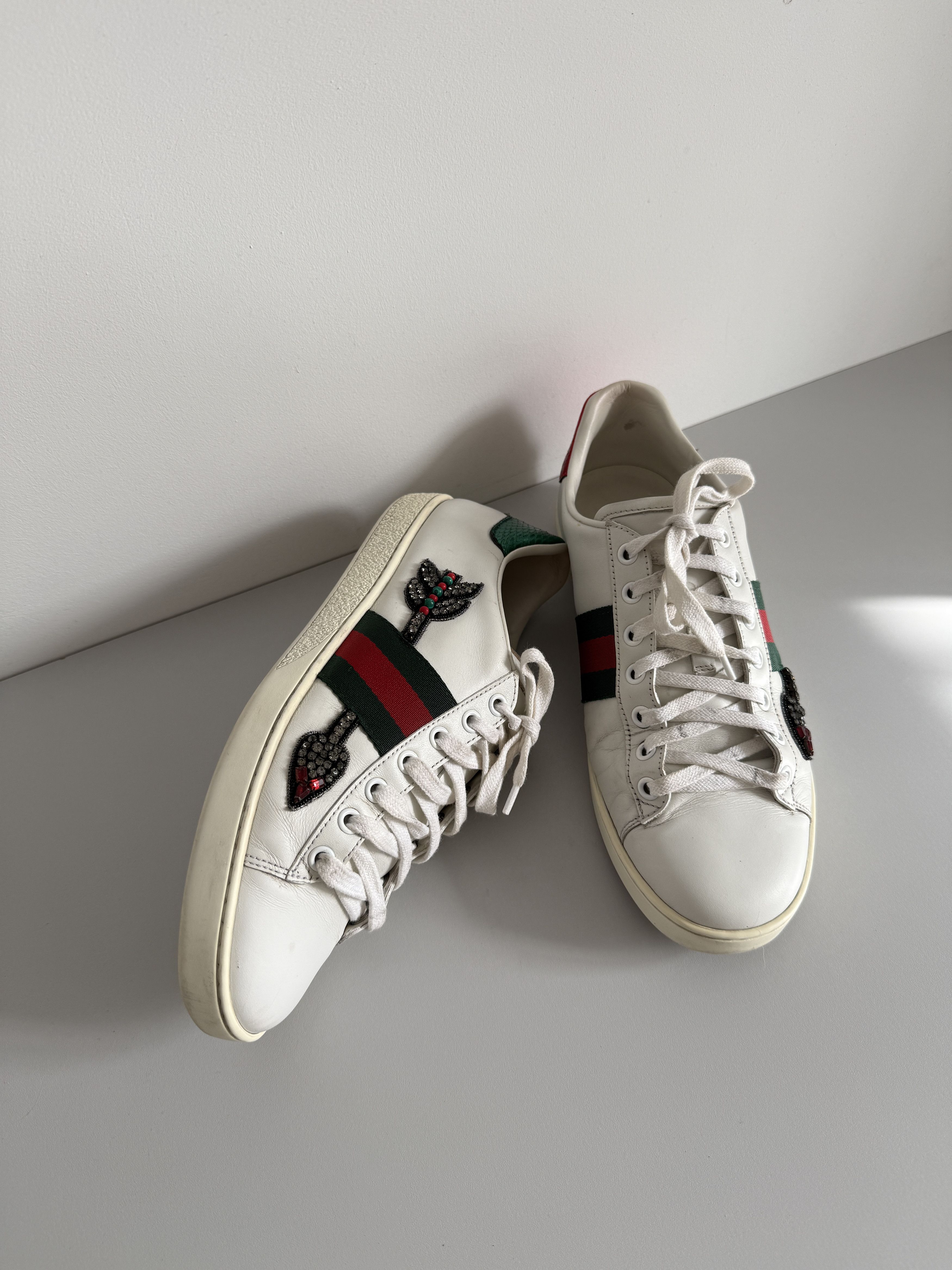 Gucci GUCCI Ace Arrow White Leather Sneakers Size US 8 / IT 38 - 3 Thumbnail