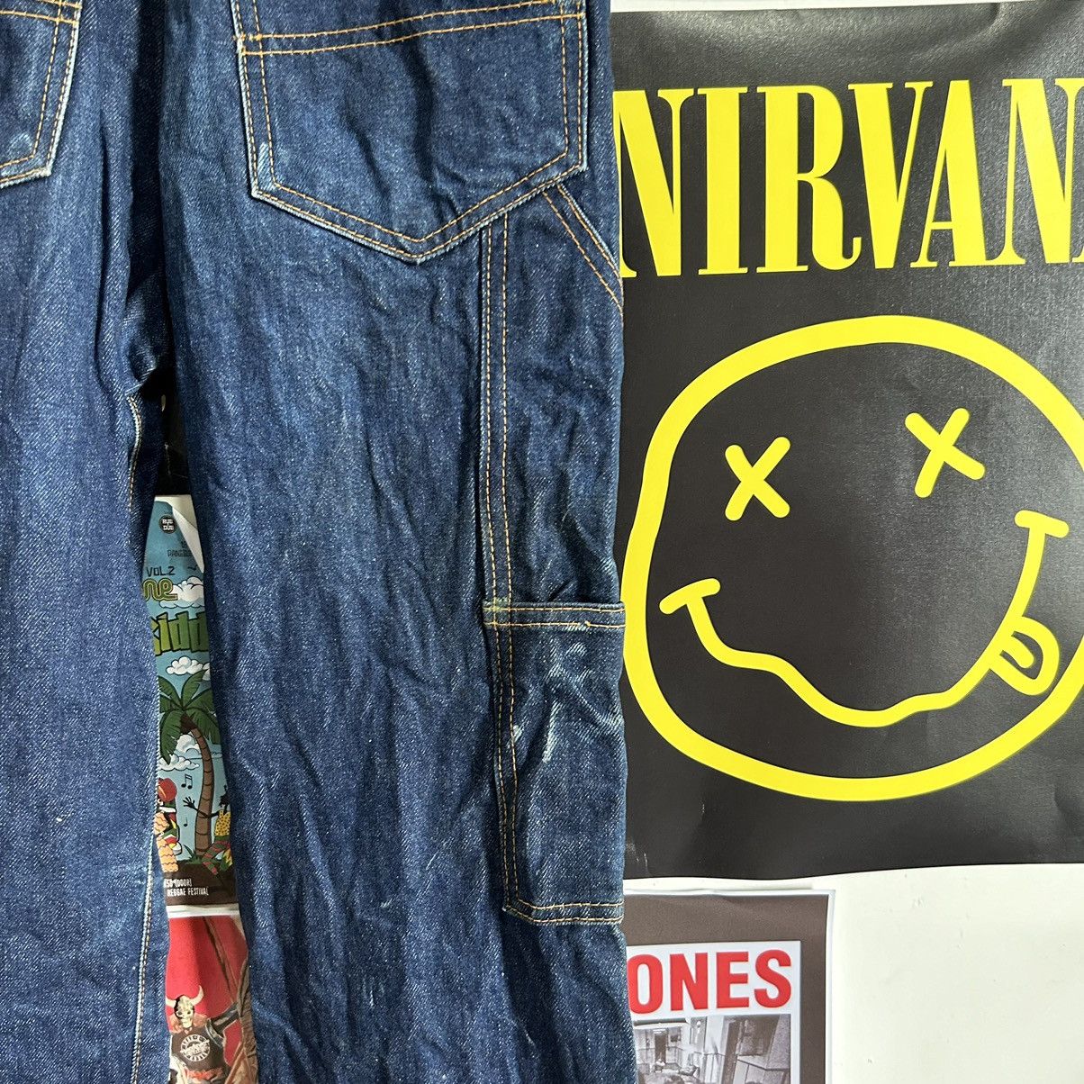 Vintage Vintage Canvas Carpenter Bid Overall Blue Denim Size US 30 / EU 46 - 16 Thumbnail
