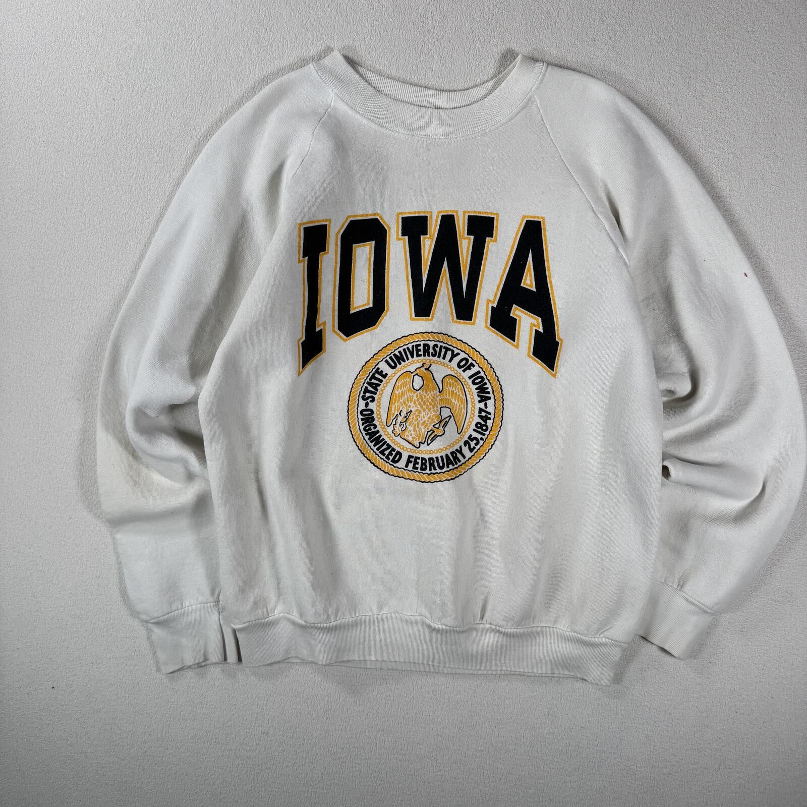 NCAA Vintage 1980s Iowa University Collegiate Crewneck Sweatshirt Size US S / EU 44-46 / 1 - 1 Thumbnail