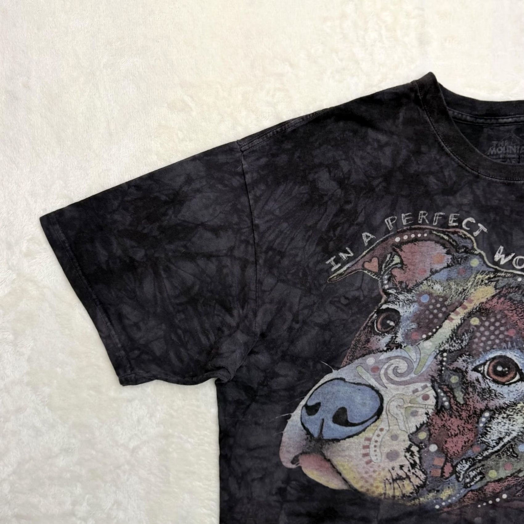 The Mountain The Mountain Shirt Mens XL Black Tie Dye Dog Rescue Graphic In A Perfect World Size US XL / EU 56 / 4 - 5 Thumbnail