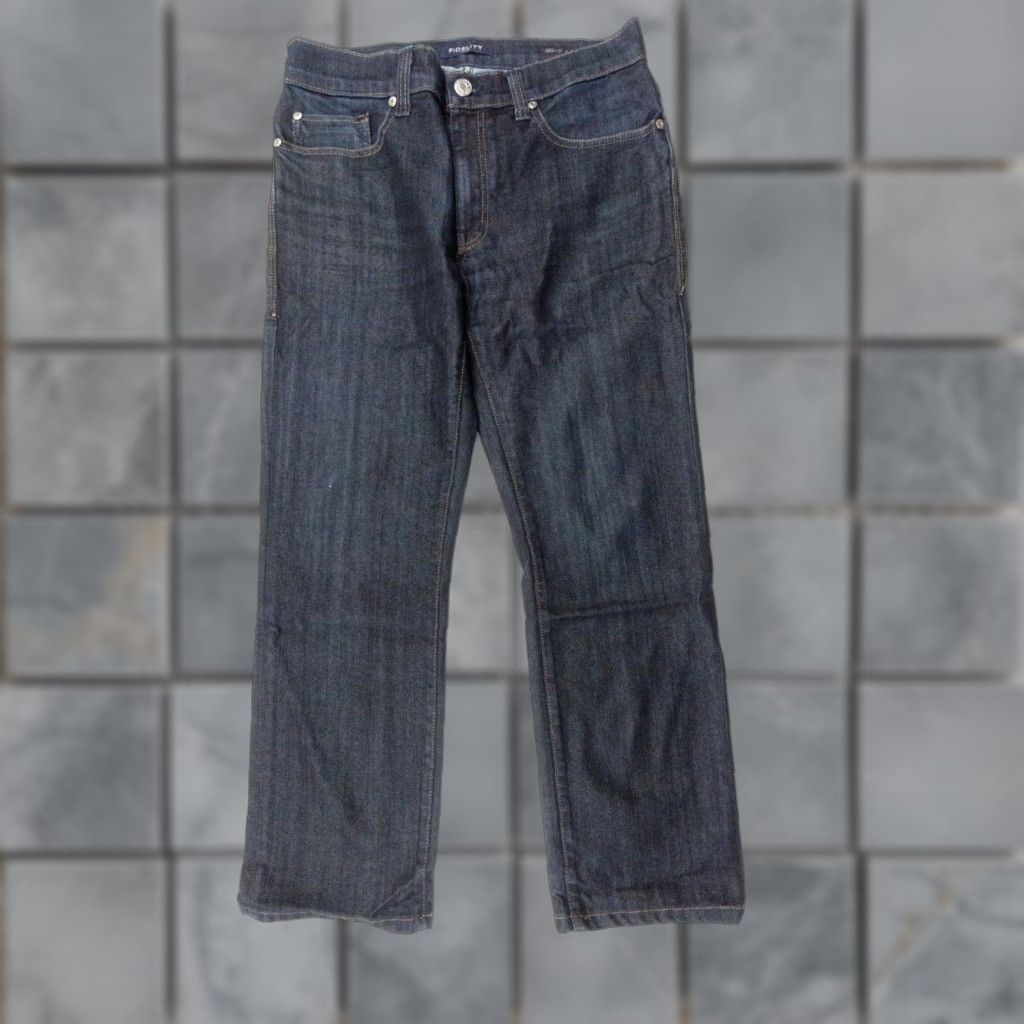 Vintage Fidelity Mens Jeans 50-11 Revolution Rinse Denim Straight 31x29 Blue Cotton Polyester 5-Pocket Regular Zip Jeans Mens Size US 31 - 1 Thumbnail