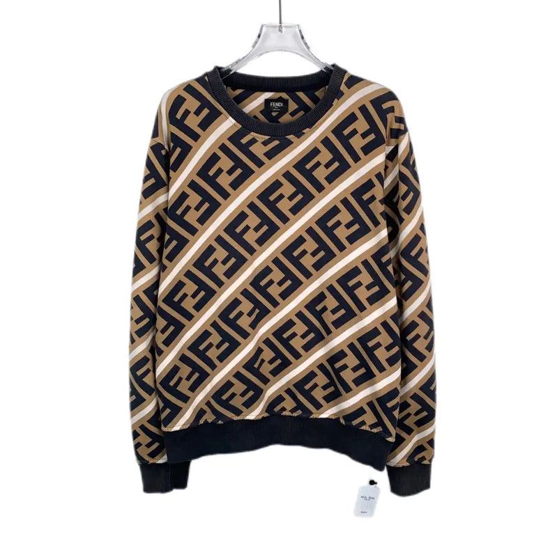 Fendi Fendi Men's Brown Cotton Sweatshirt 0089 Size US S / EU 44-46 / 1 - 1 Thumbnail