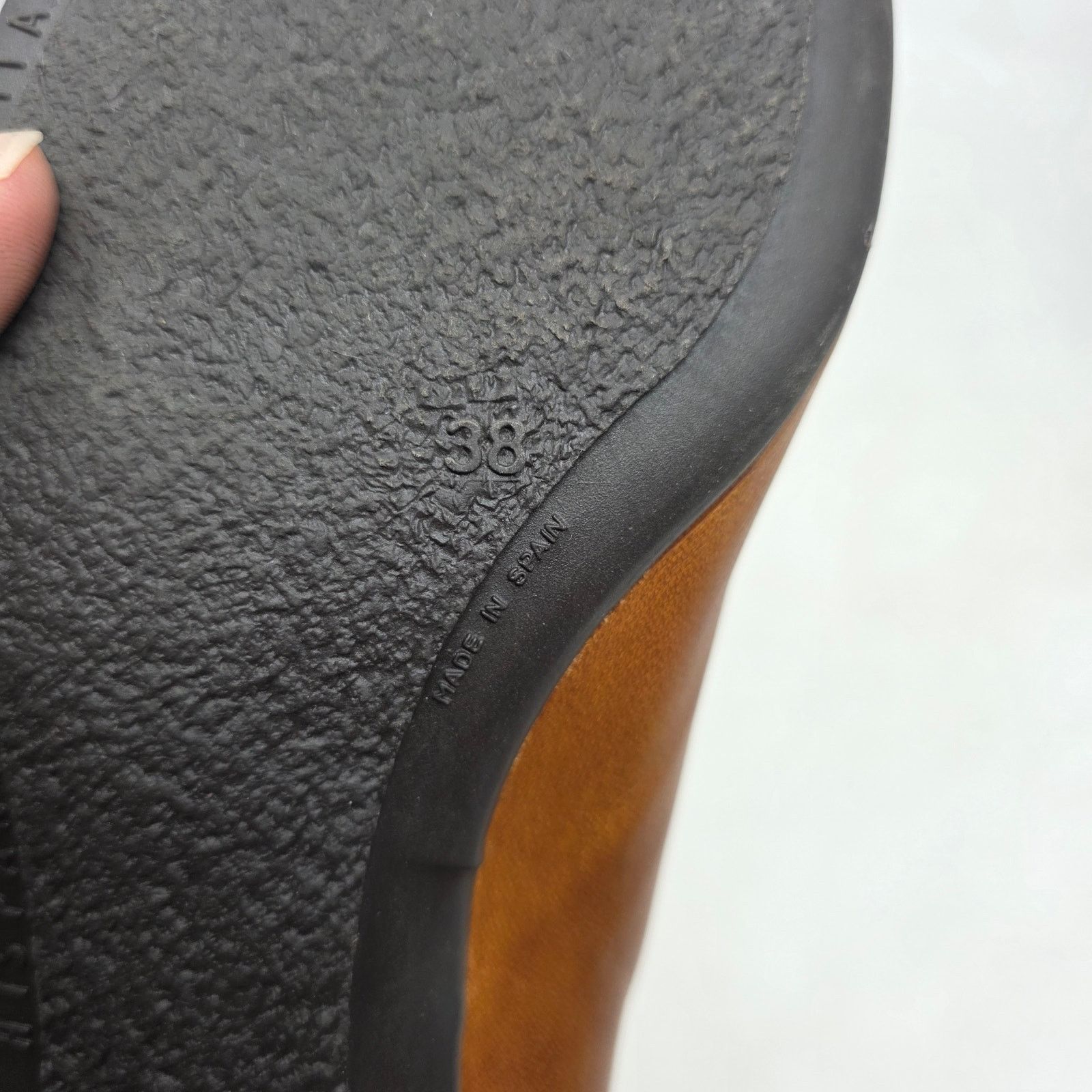 Other Hispanitas Brown Leather Low Heel Slip On Shoes Women Size 8 Size US 8 / IT 38 - 8 Thumbnail