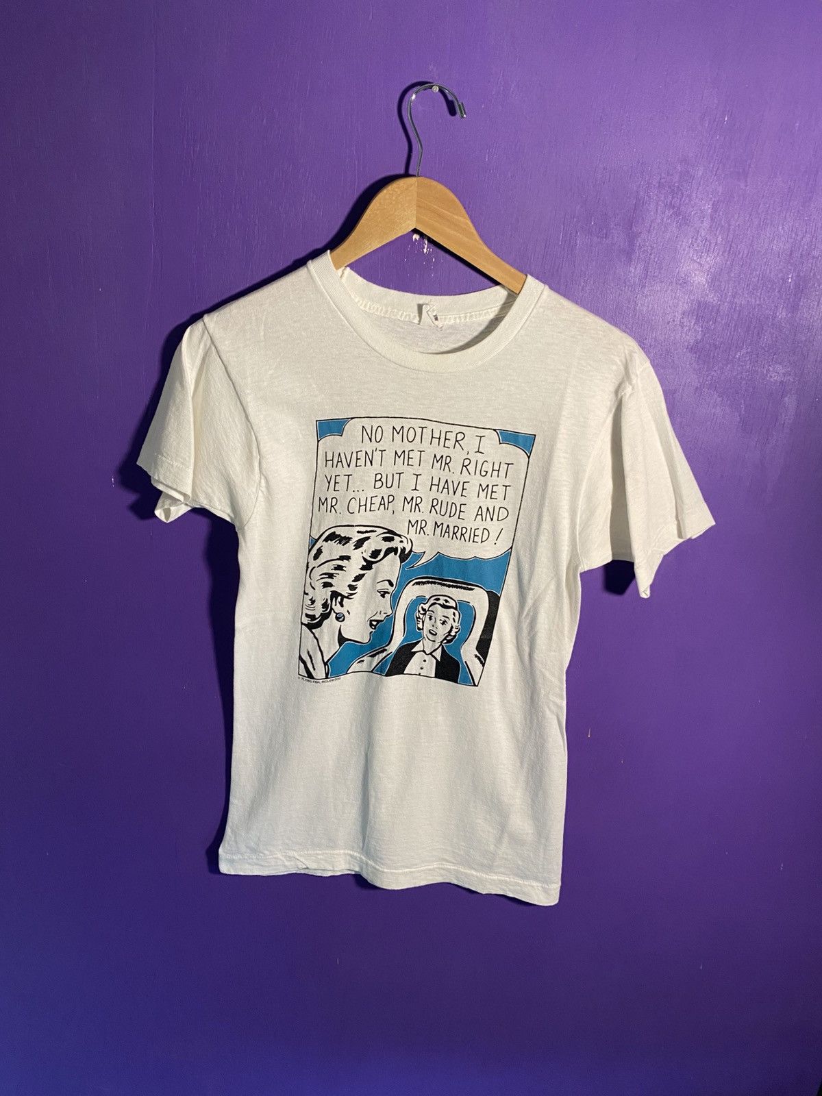 Arts & Science Vintage 80s Lichtenstein style mr right art tee Size US S / EU 44-46 / 1 - 1 Thumbnail
