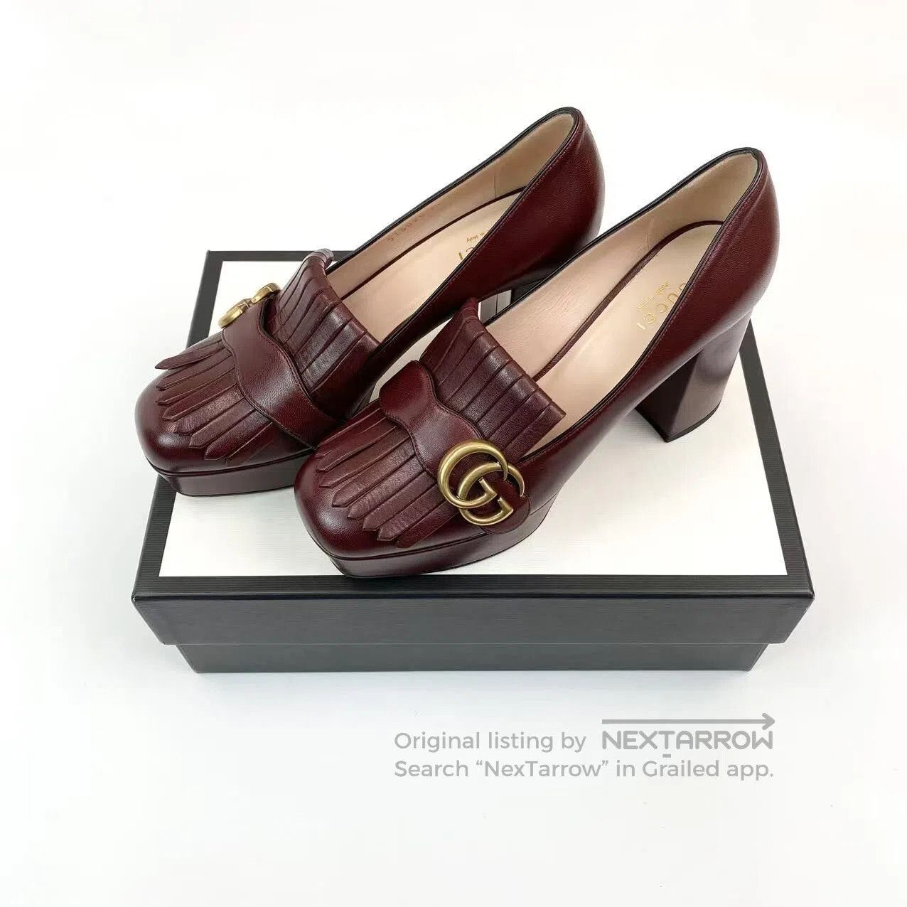 Gucci Guicci Double G suede block heels| Size US 6.5 / IT 36.5 - 2 Thumbnail